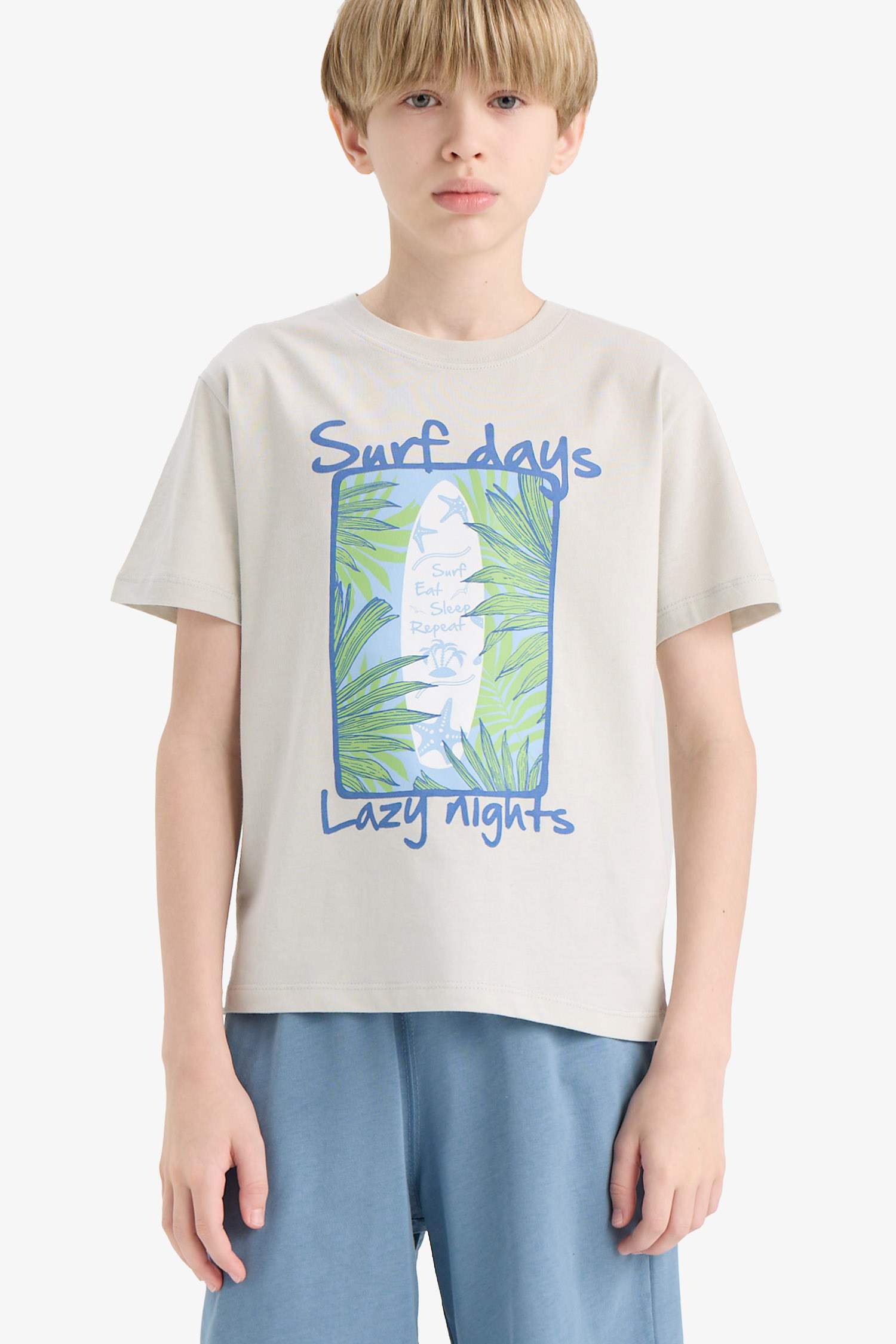 Boy Printed Top Shorts Pajama Bottom 2 Piece Pajama Set