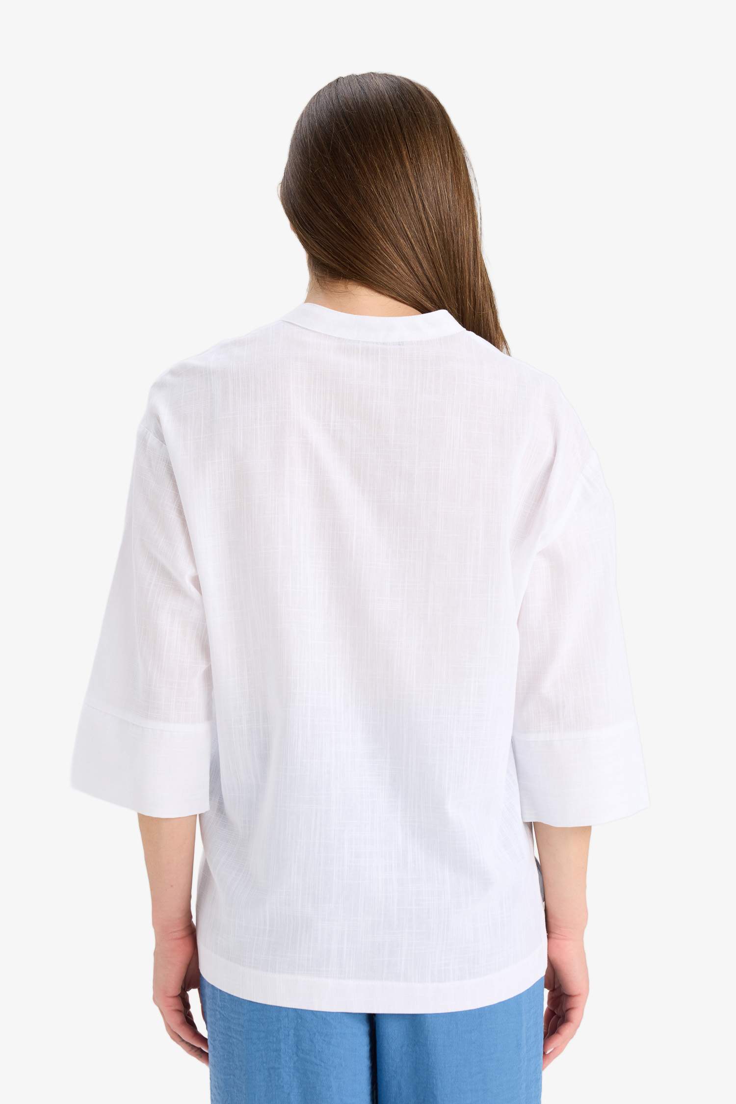 Regular Fit Cotton Half Sleeve White Shirt