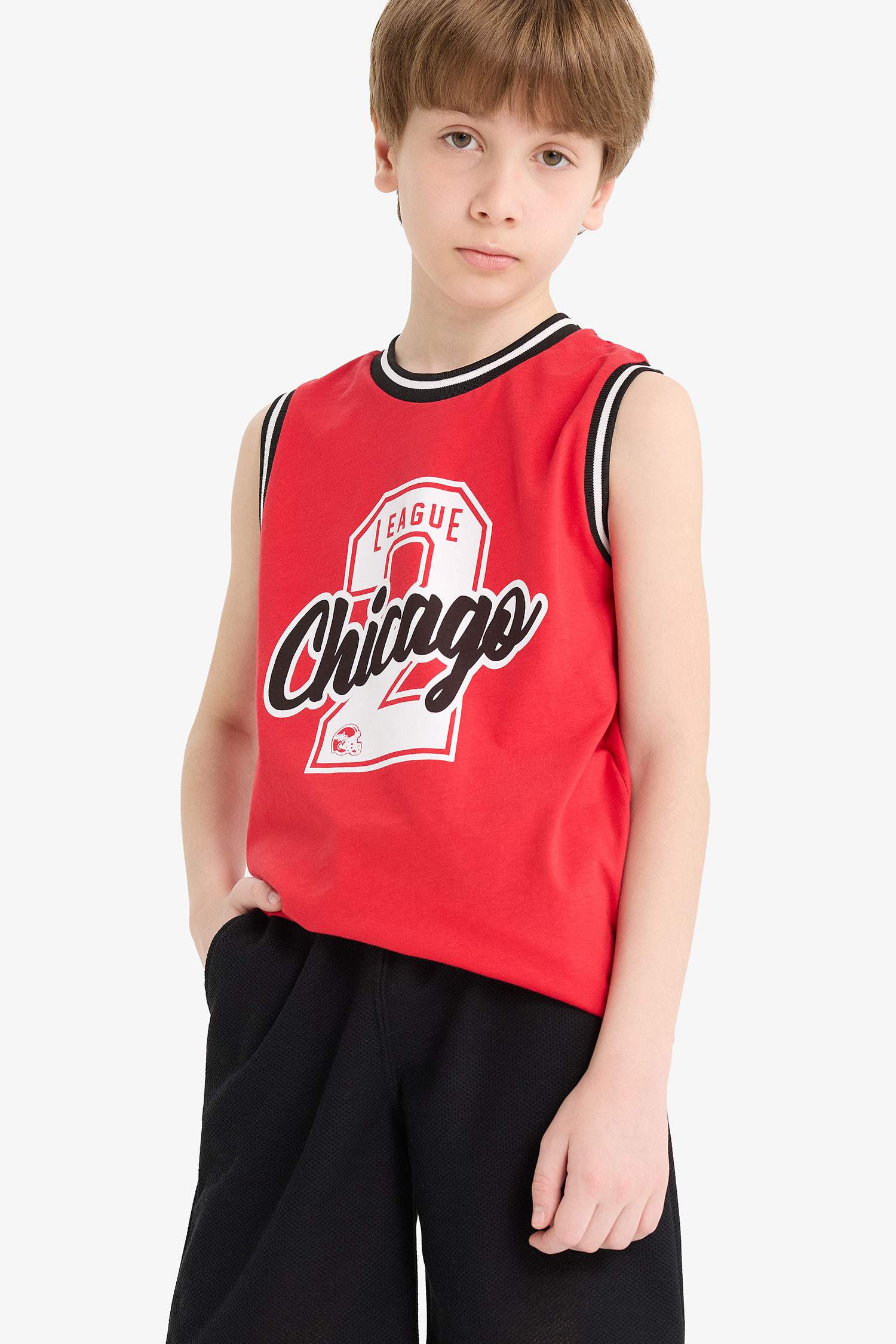 Erkek Çocuk 2'li Takım Baskılı Atlet Beli Lastikli Şort