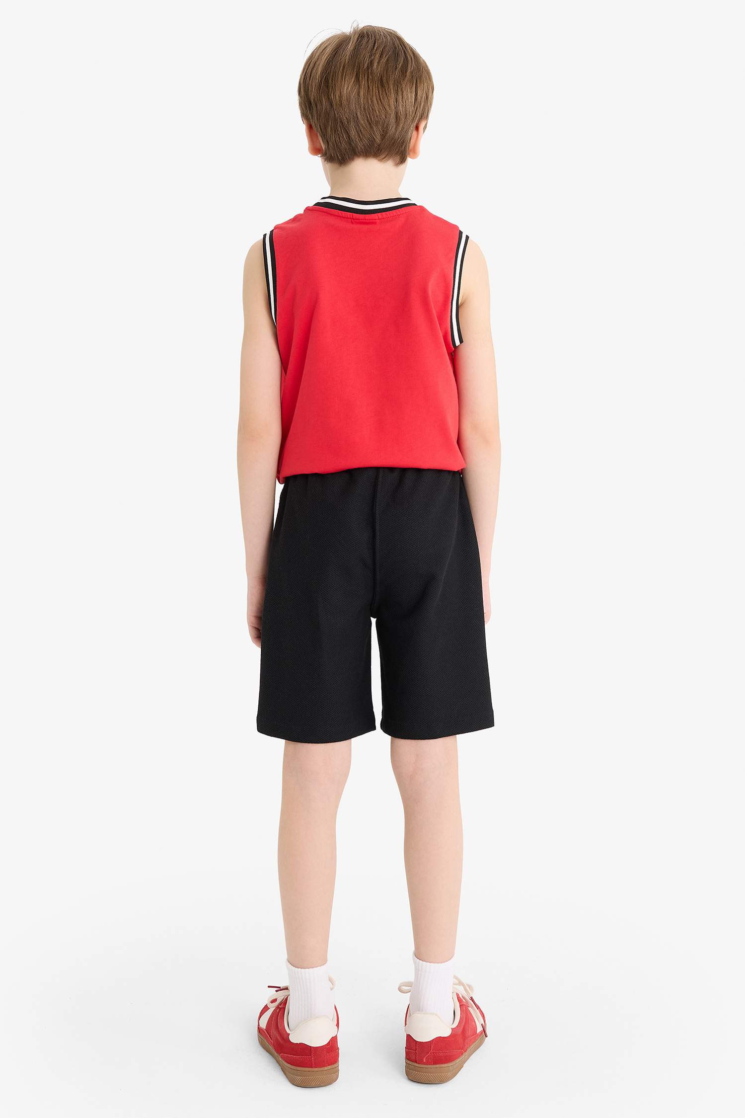 Erkek Çocuk 2'li Takım Baskılı Atlet Beli Lastikli Şort