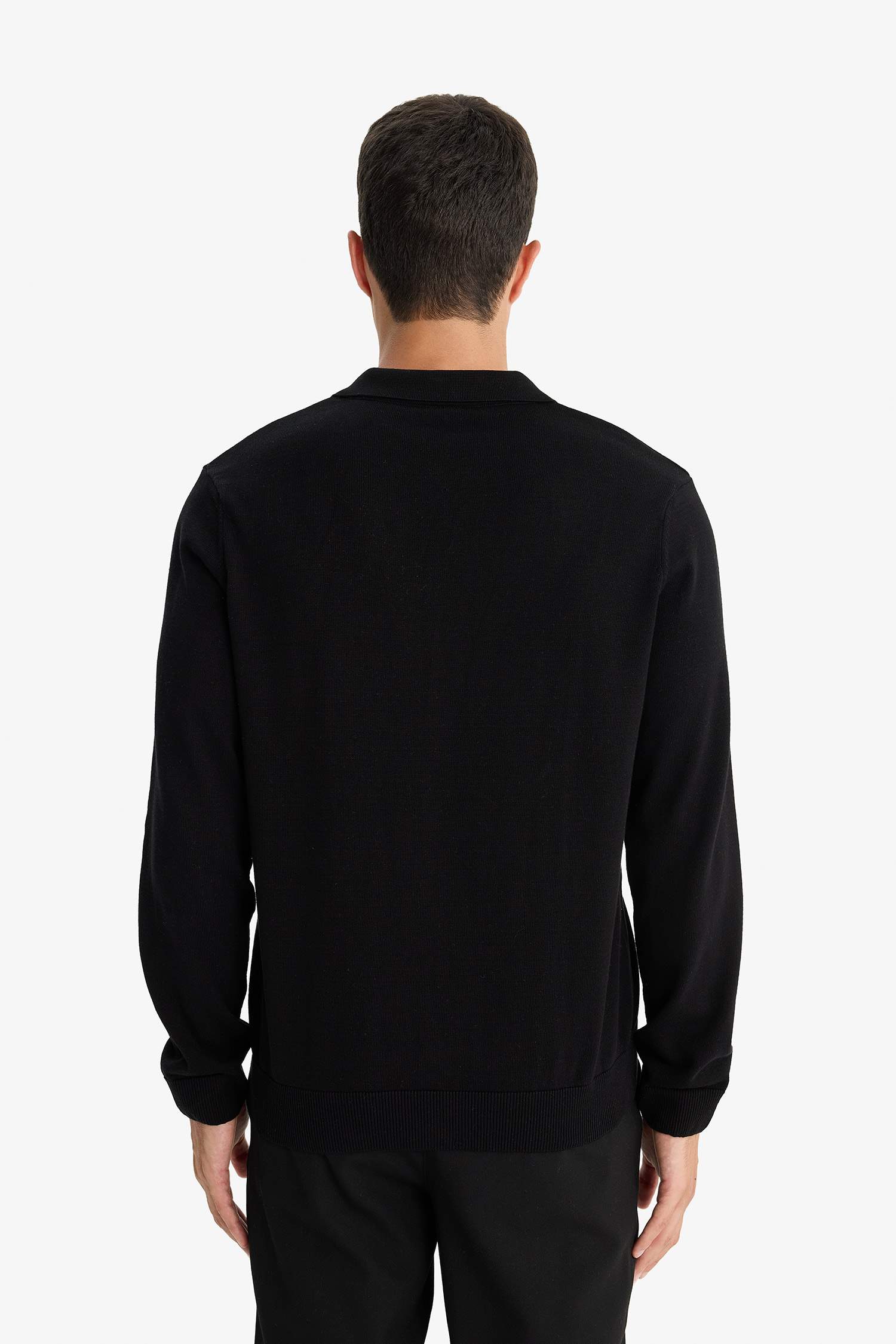 %100 Pamuk Standart Fit Polo Yaka Triko Hırka