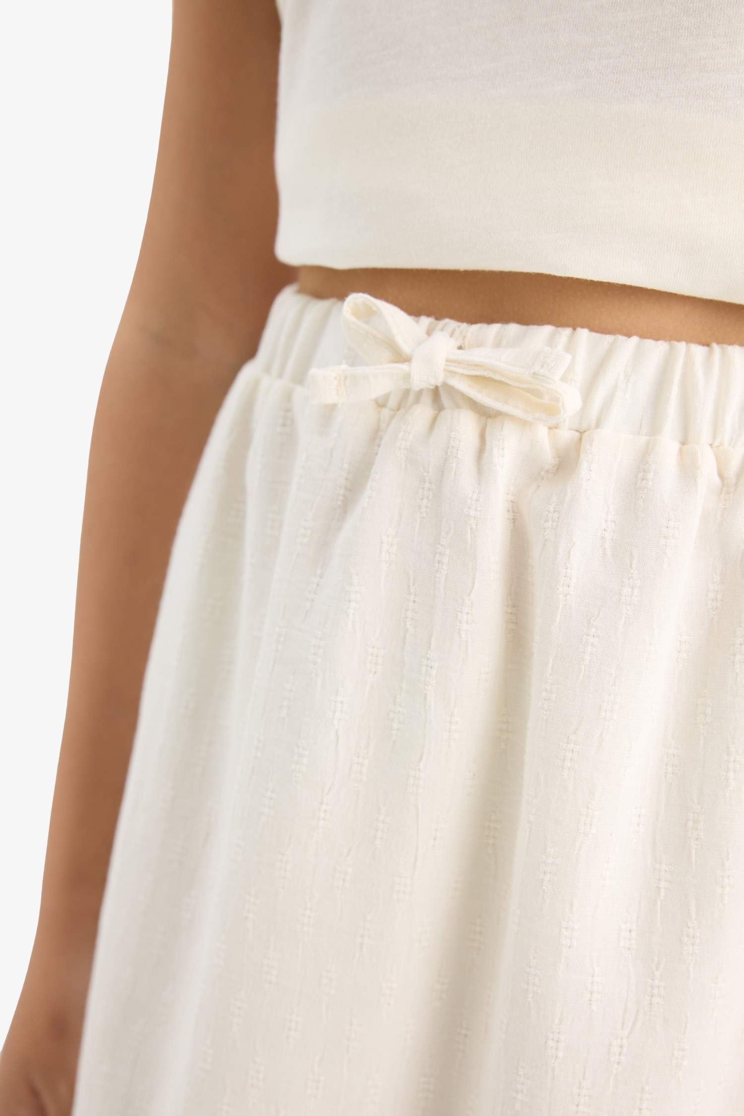 Jupe tissée à taille élastique pour fille