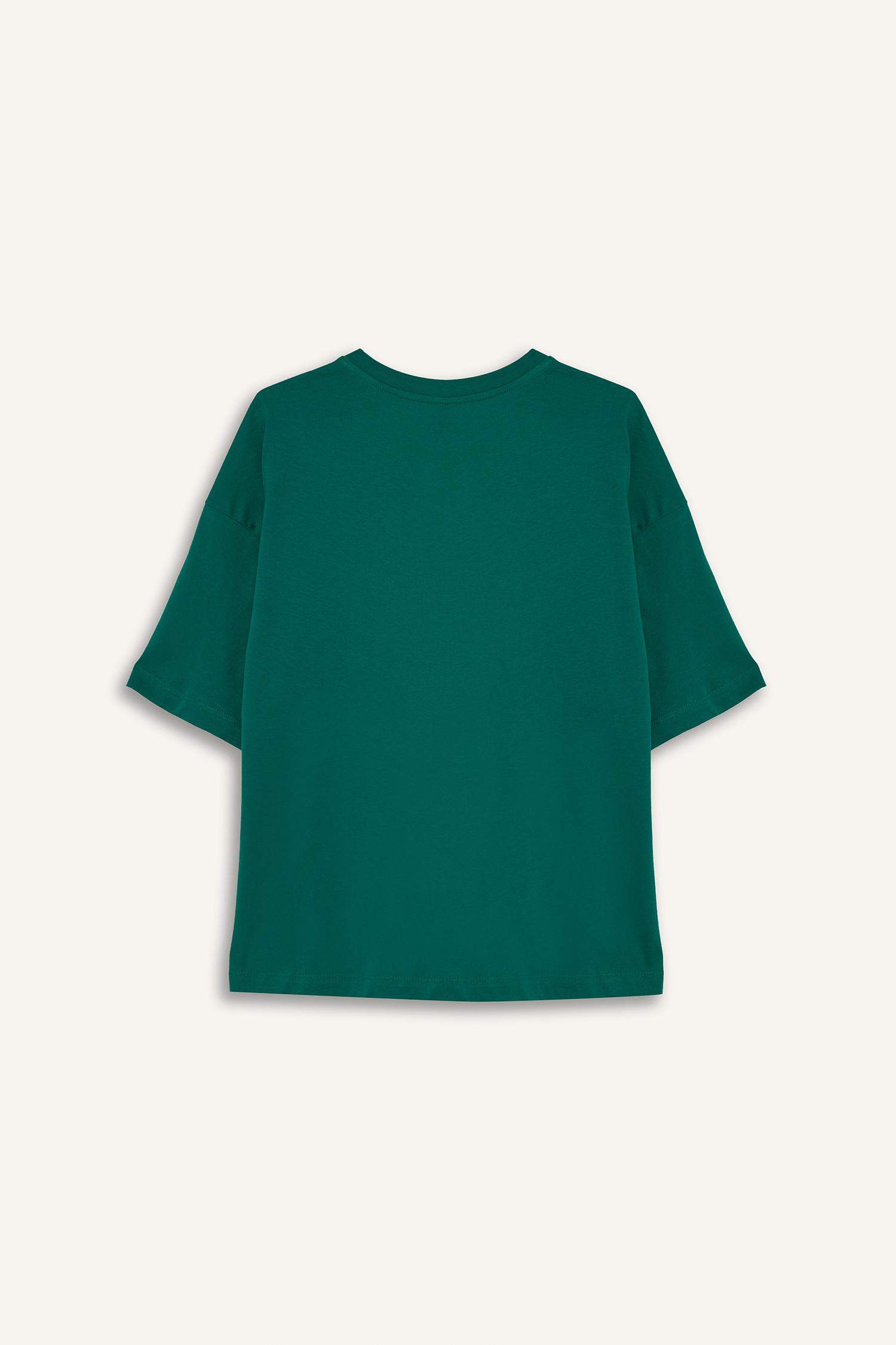 تيشيرت نص ردن ممشط قصة عادية وياخة مستديرة