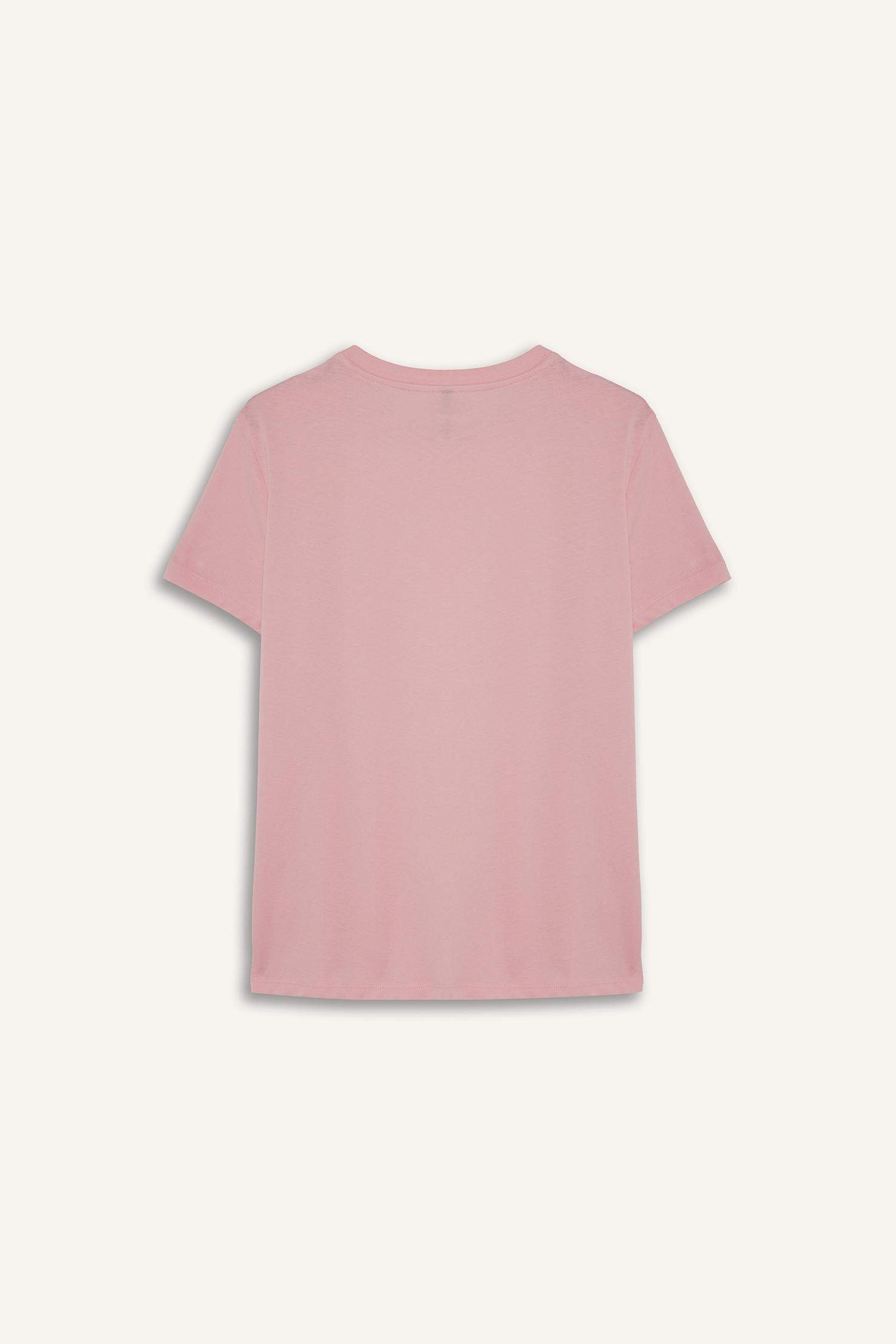 تيشيرت نص ردن ممشط قصة عادية وياخة مستديرة