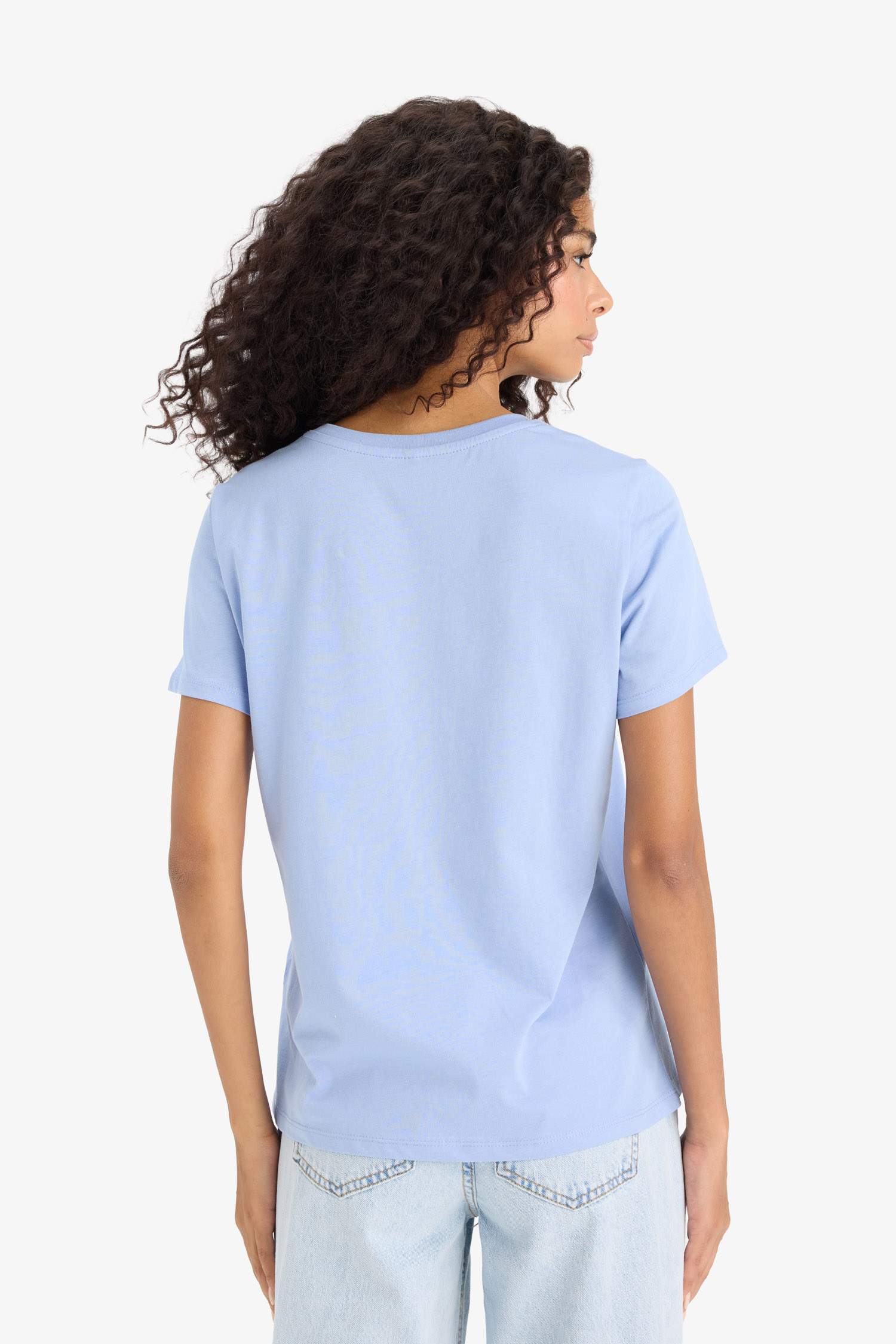 تيشيرت نص ردن قصة عادية ممشط