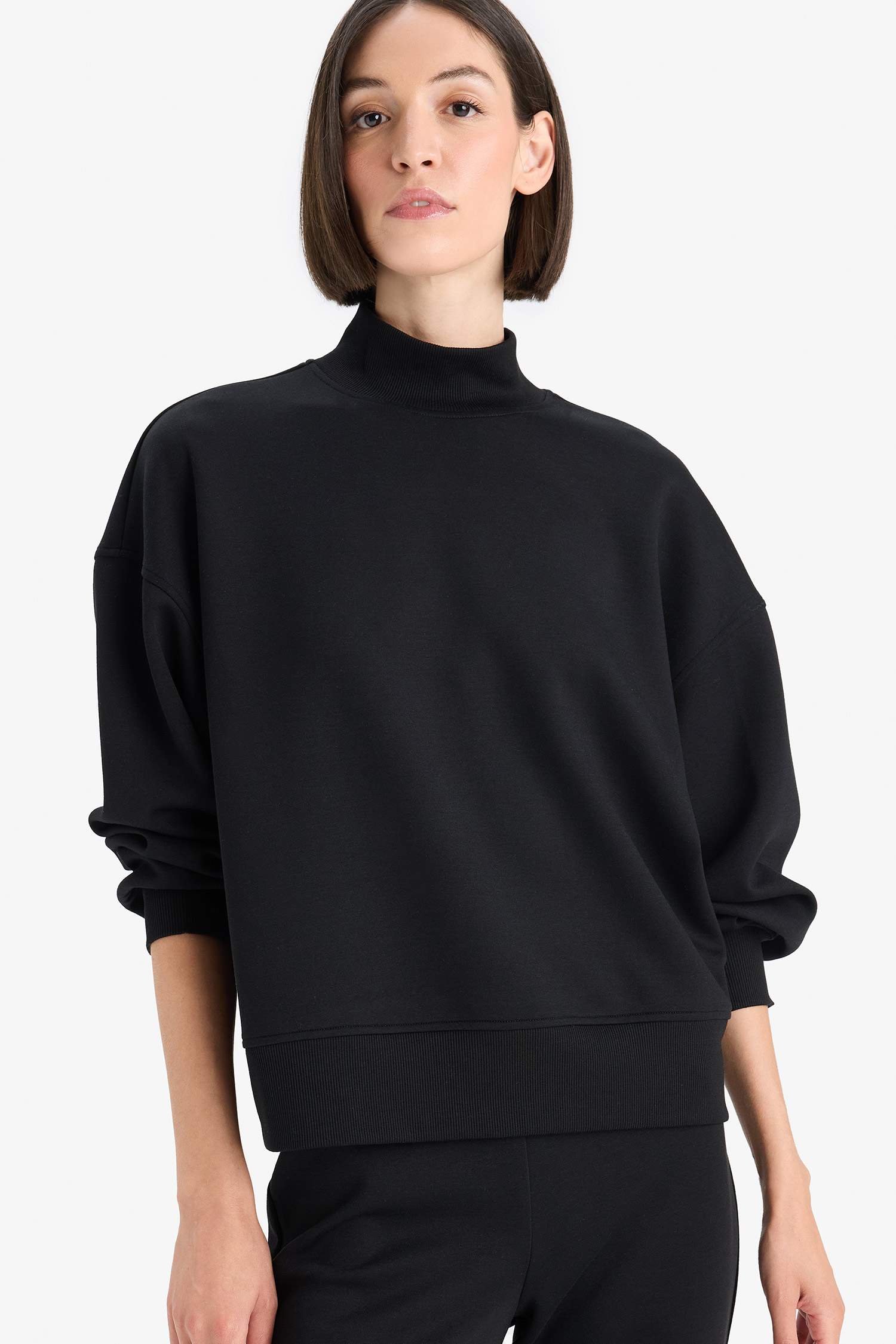 Sweatshirt à col montant Coupe décontractée