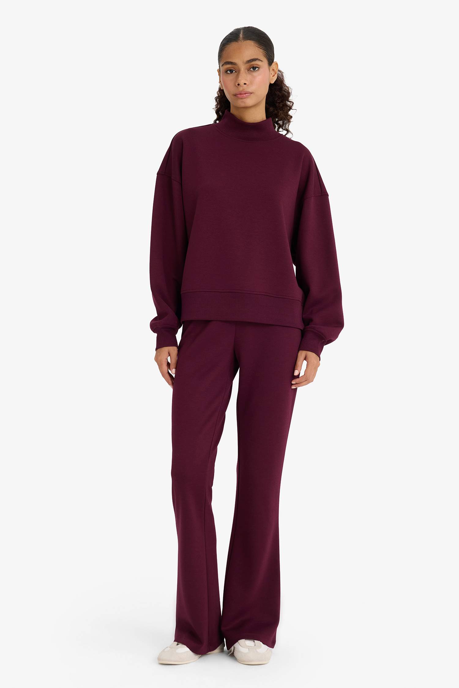 Relax Fit Stand Collar Sweatshirt