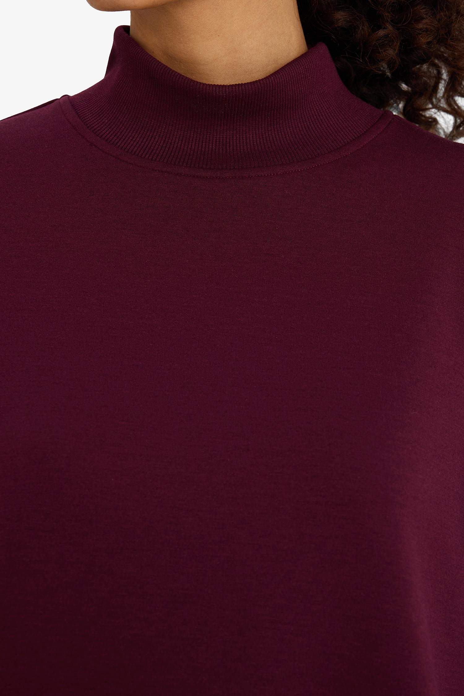 Relax Fit Stand Collar Sweatshirt