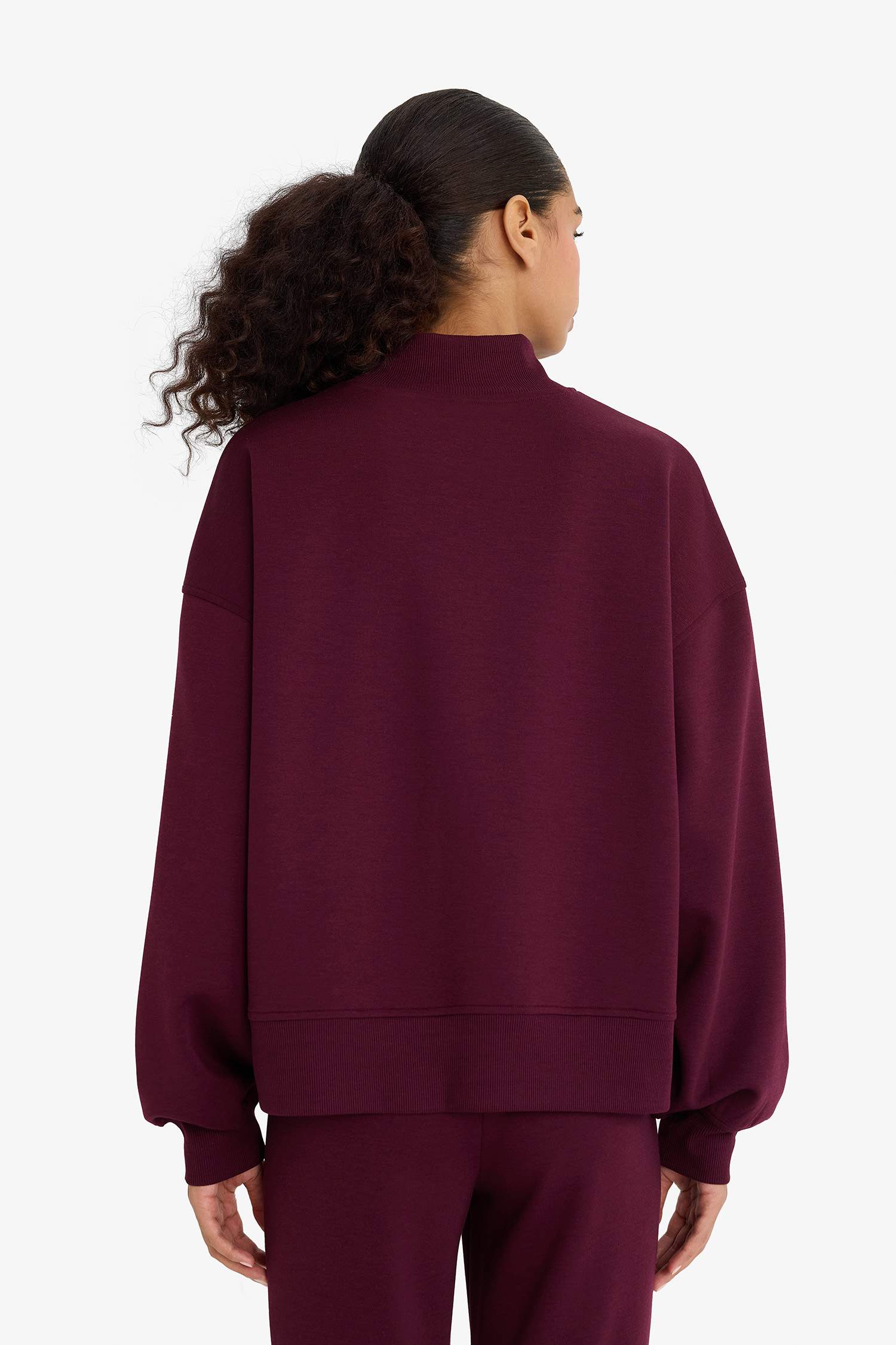 Relax Fit Stand Collar Sweatshirt