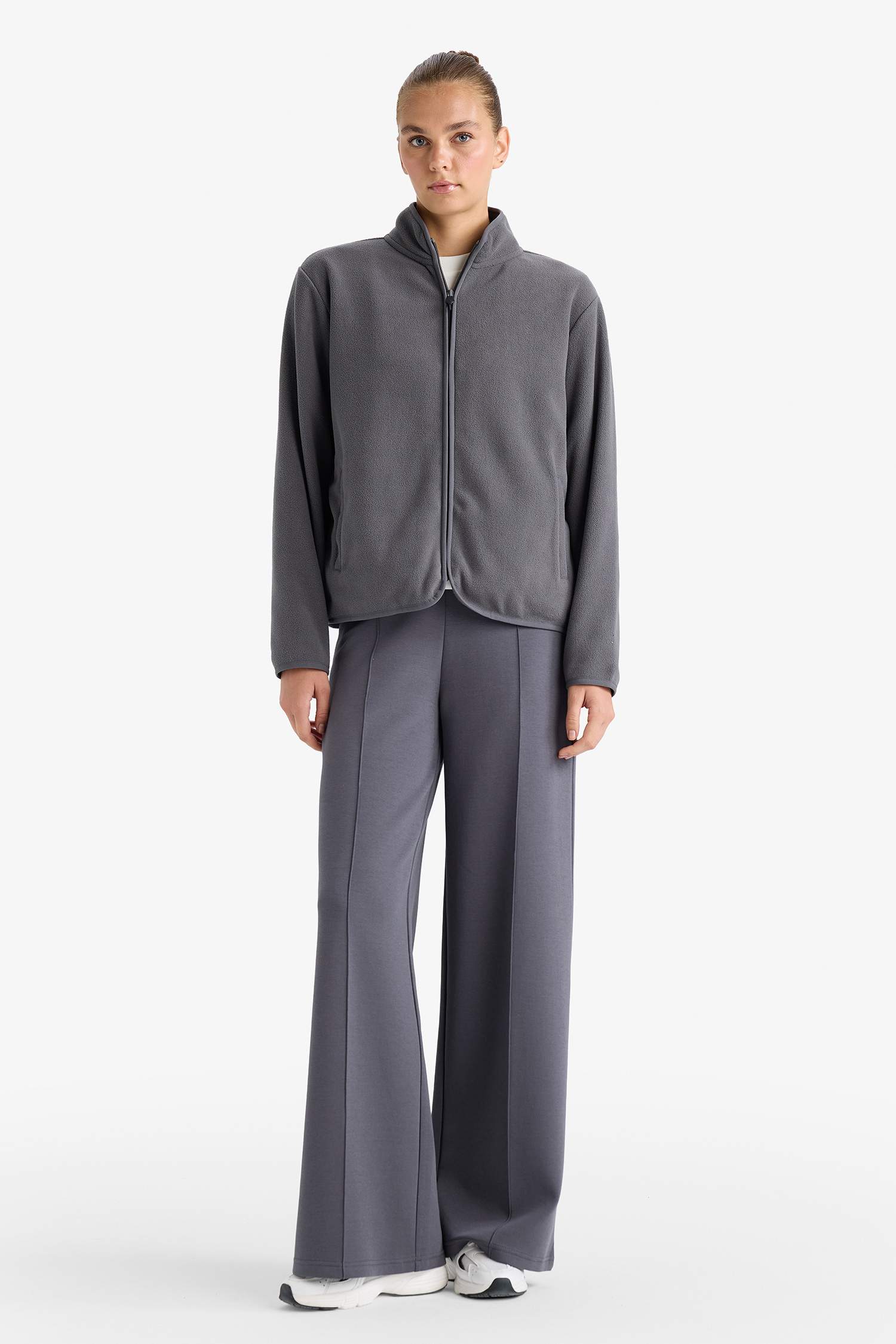 Veste polaire à col montant Coupe régulière