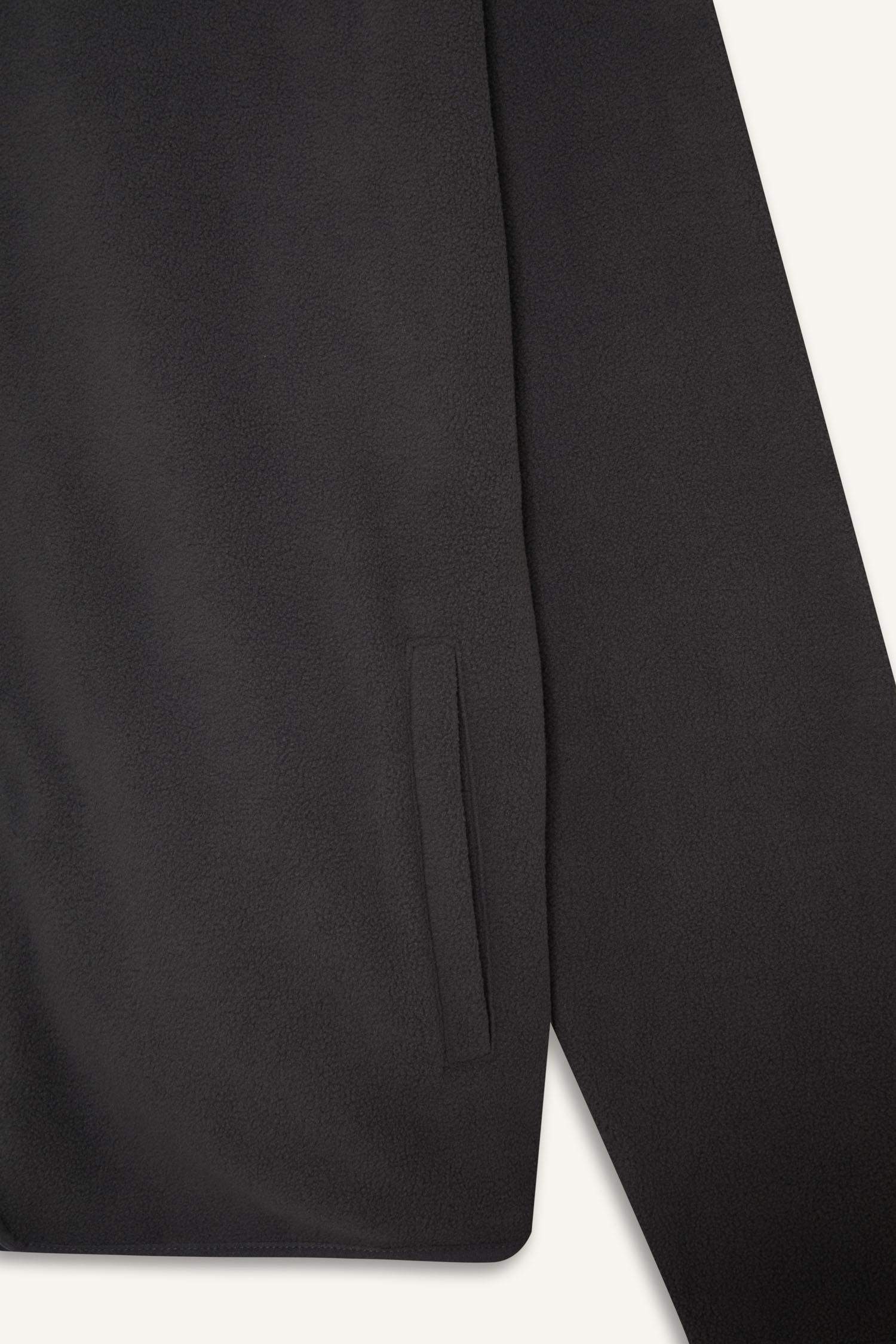 Регулярный крой флисовый кардиган с полуводолазкой