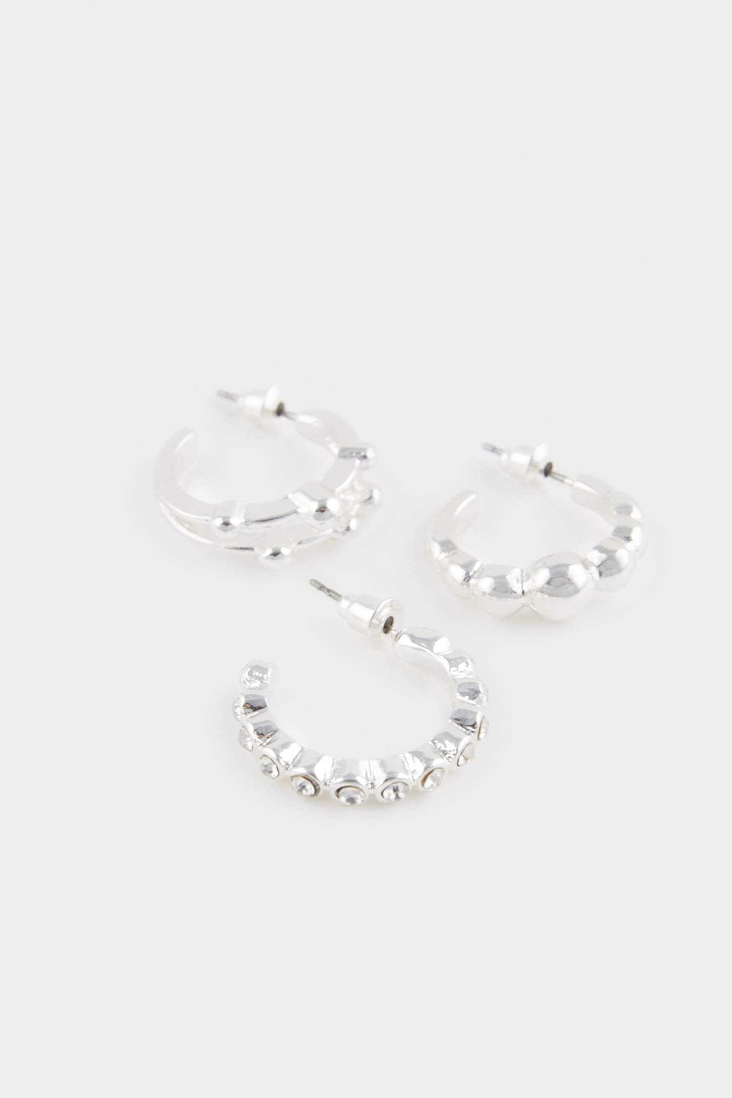 Kadın 3'lü Silver Küpe