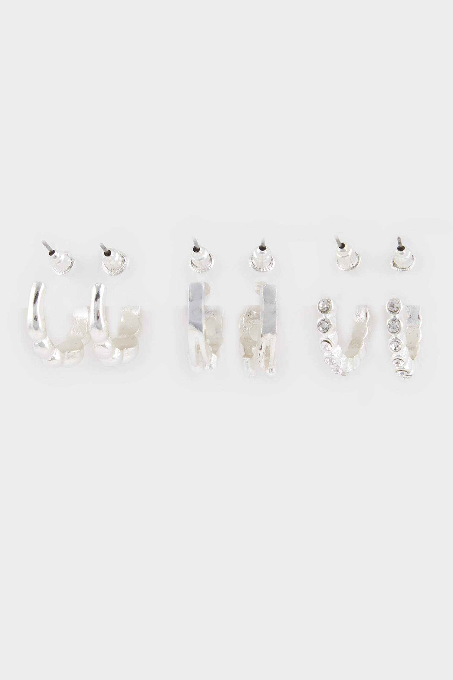 Kadın 3'lü Silver Küpe