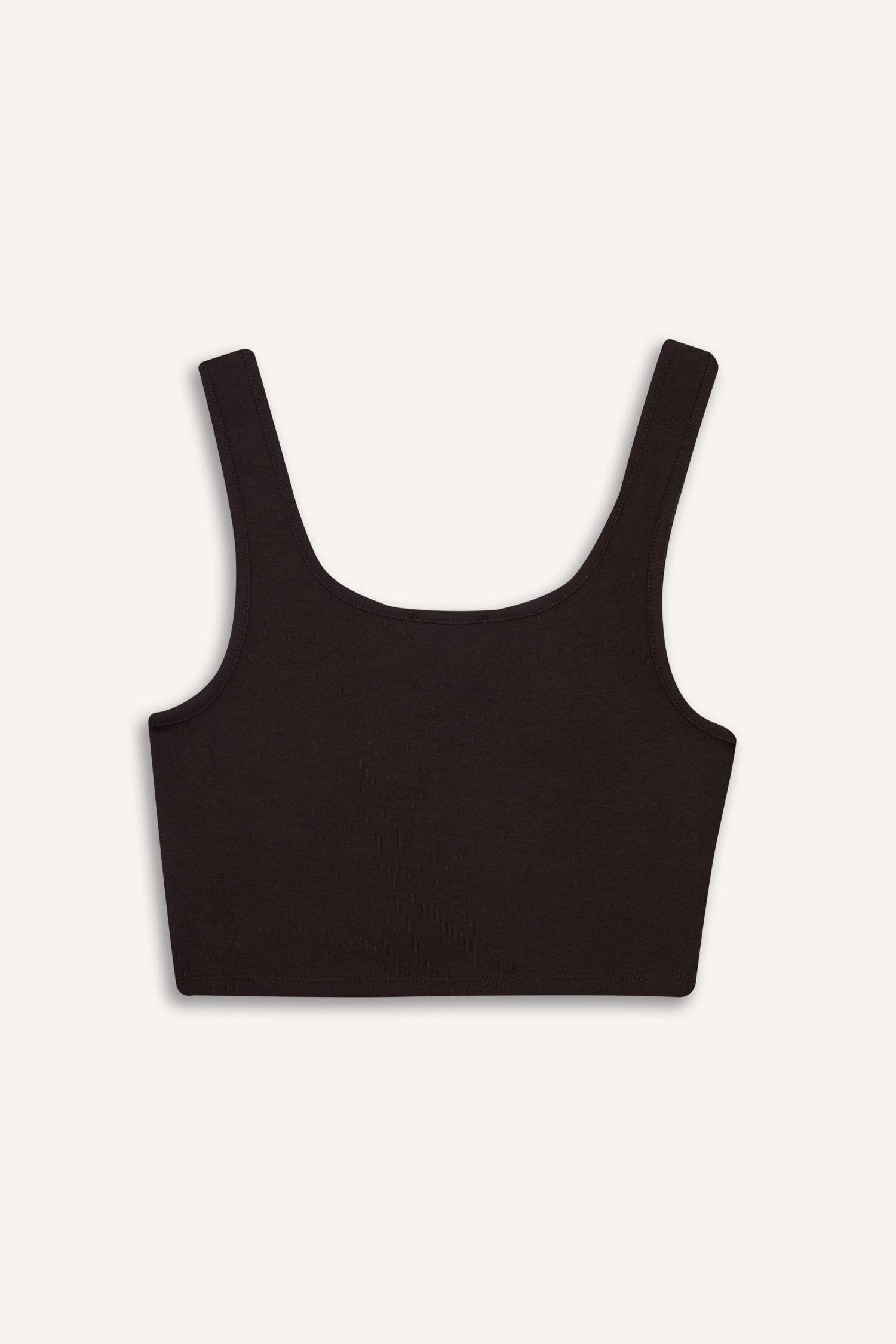 Базовый Кроп Дебардёр с U-образным Вырезом