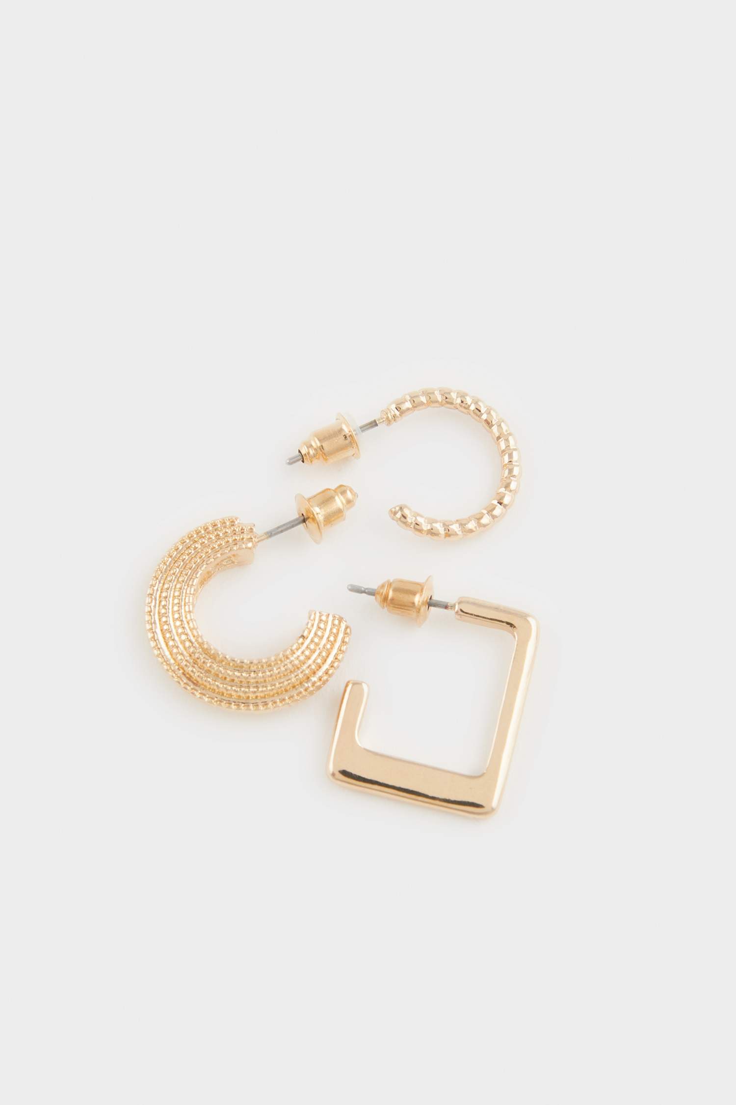 Kadın 6'lı Gold Halka Küpe