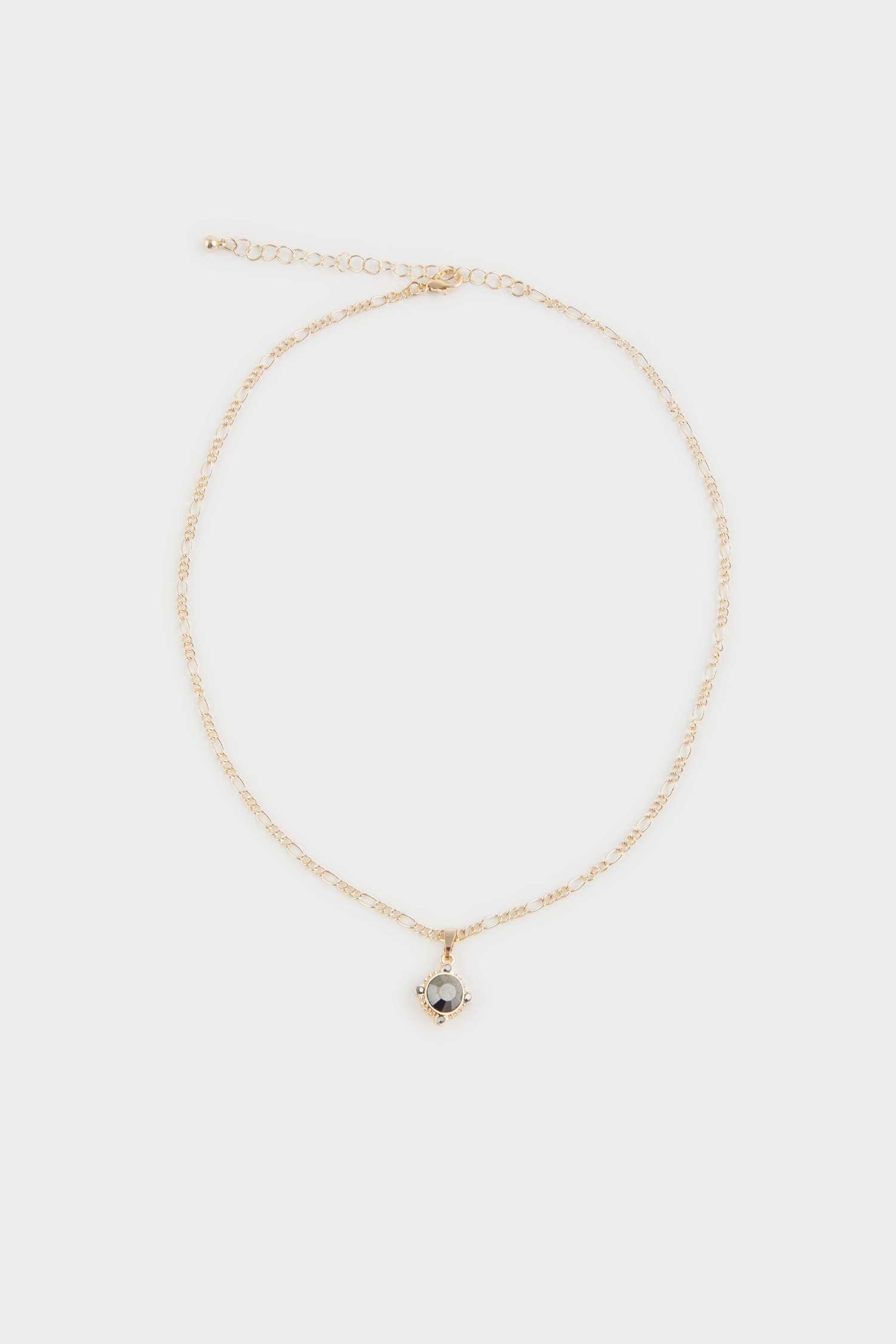 Kadın Taşlı Gold Kolye