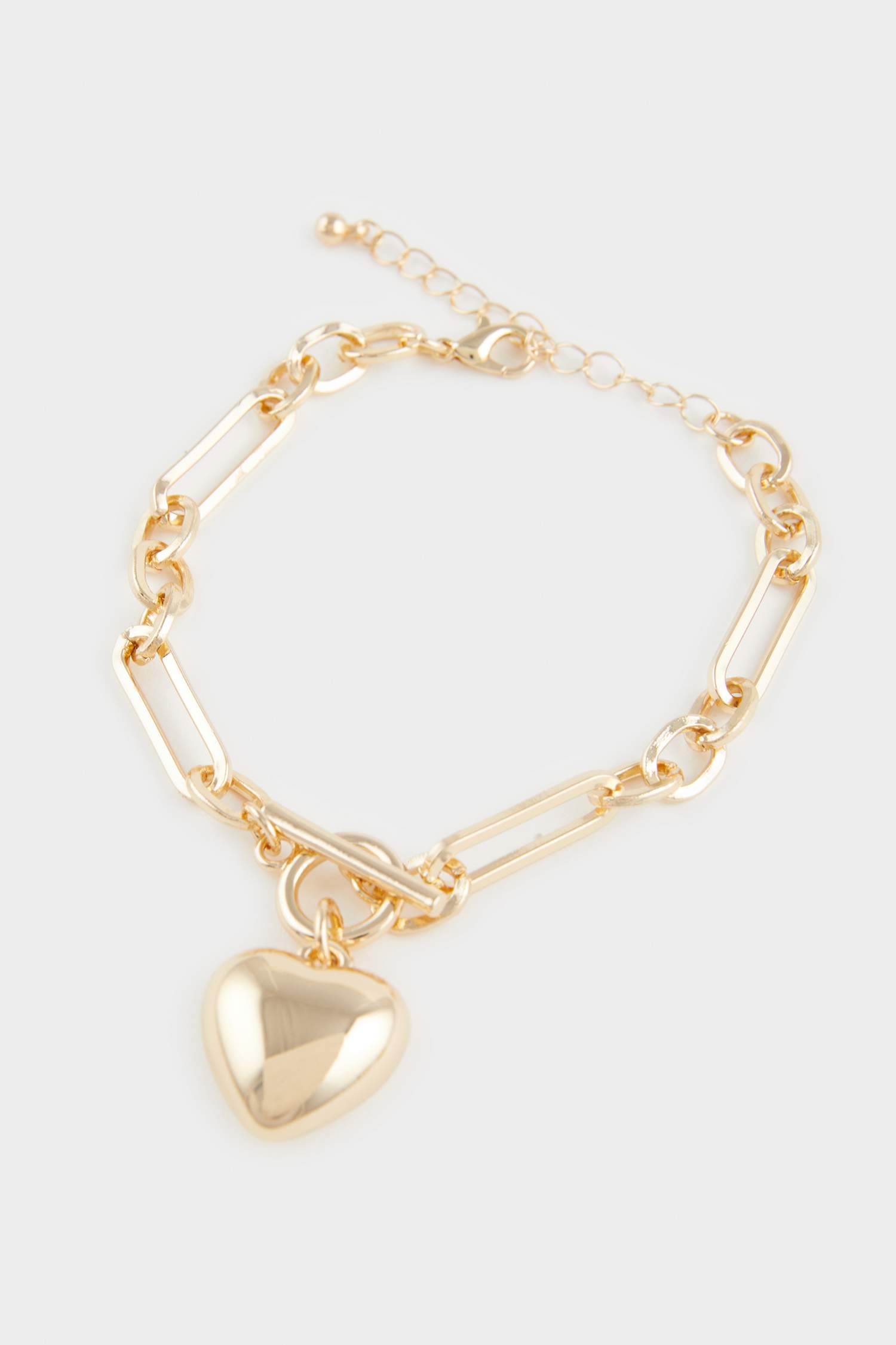 Kadın Kalpli Gold Bileklik