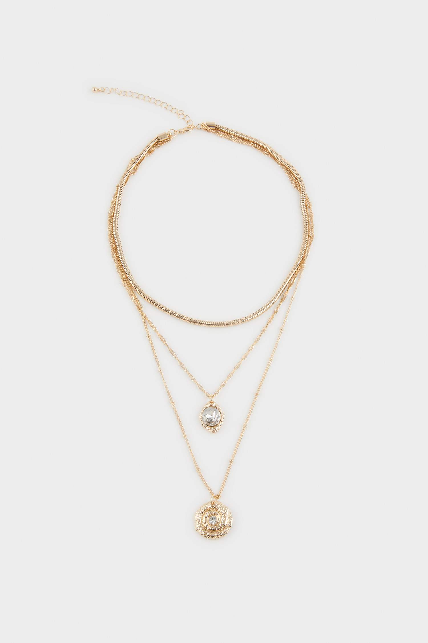 Kadın 2'li Gold Kolye