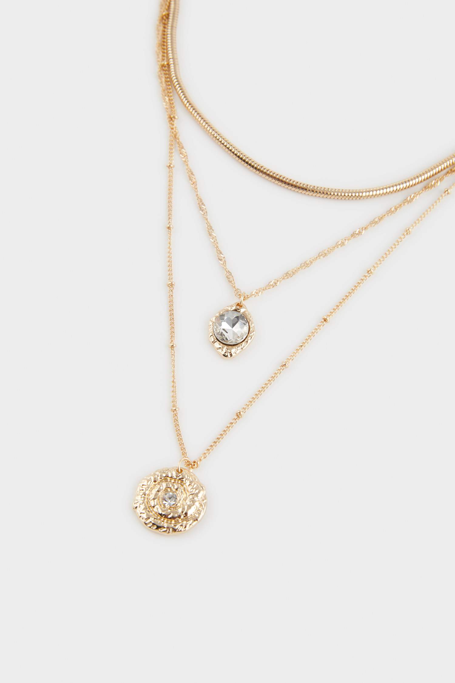 Kadın 2'li Gold Kolye