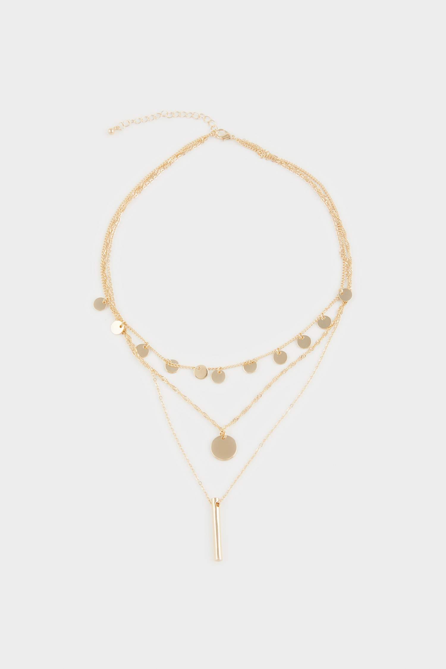 Kadın 3'lü Gold Kolye