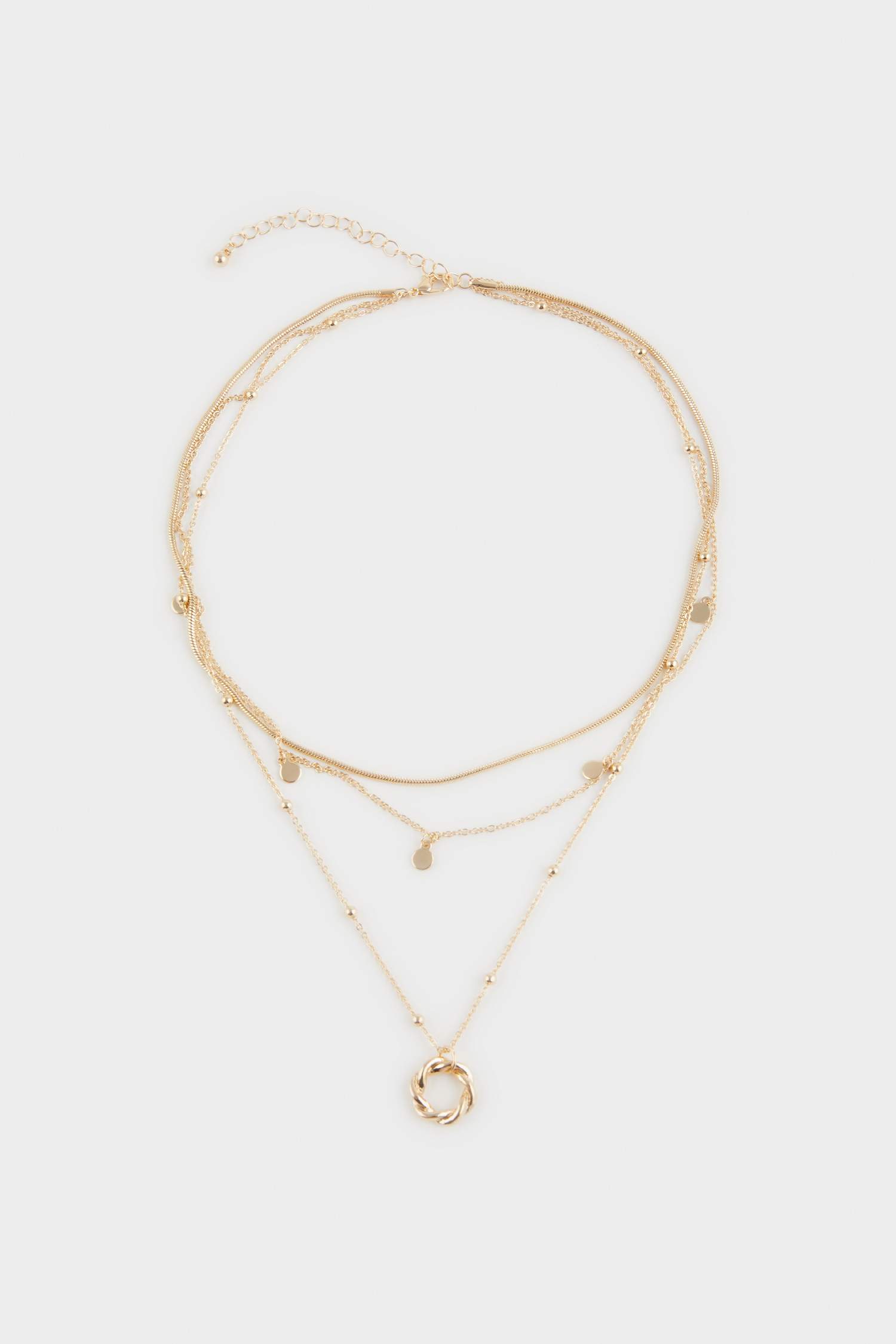 Kadın 3'lü Gold Kolye