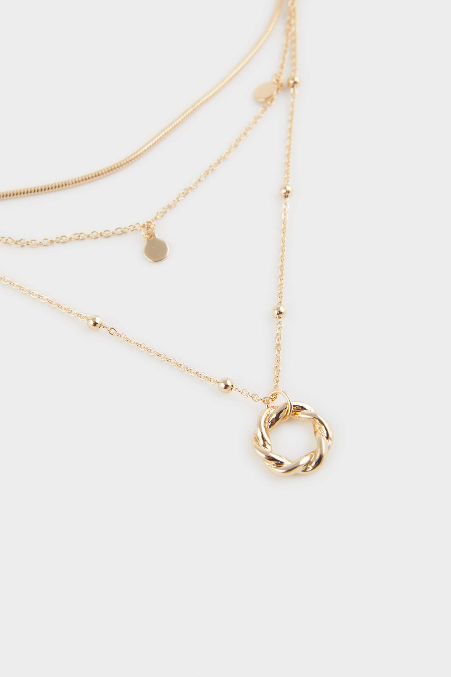 Kadın 3'lü Gold Kolye