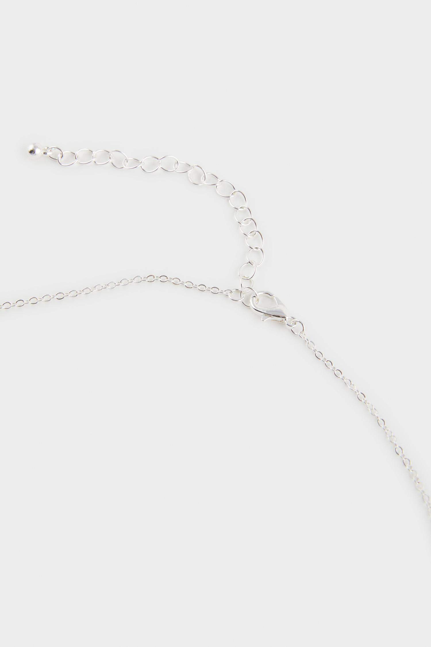 Kadın Taşlı Çiçekli Silver Kolye Küpe Seti