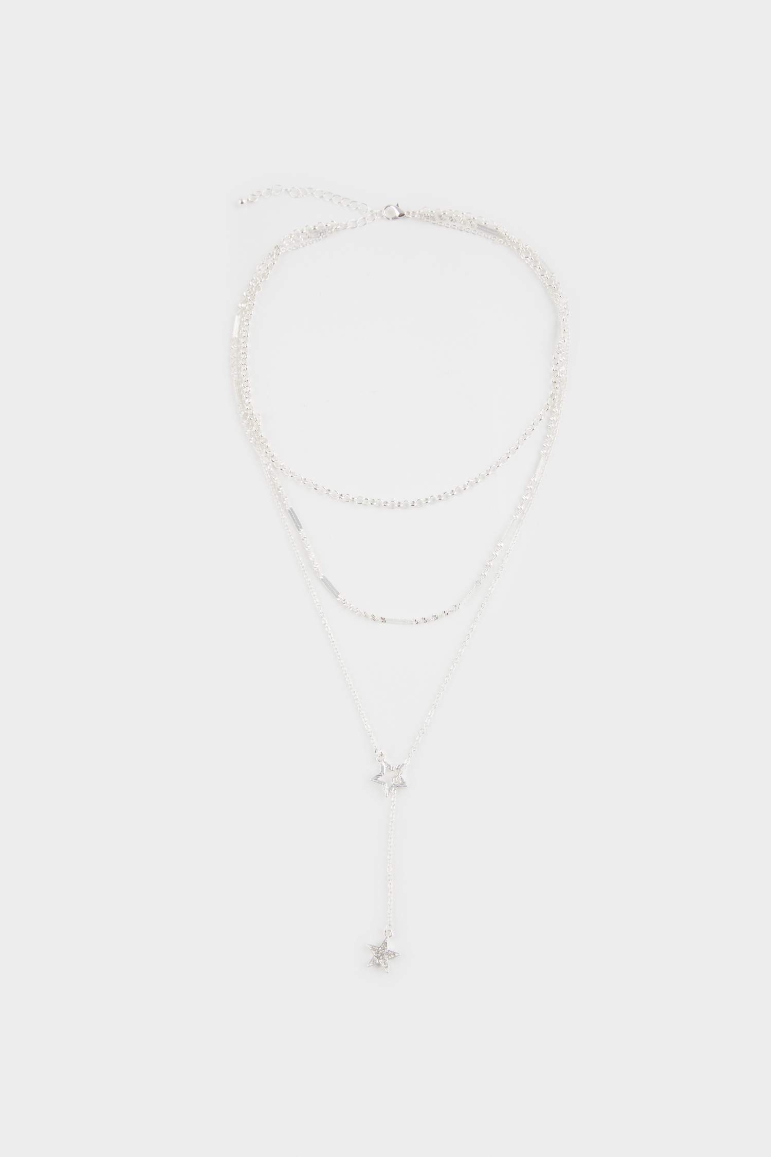 Kadın Yıldızlı Silver Kolye