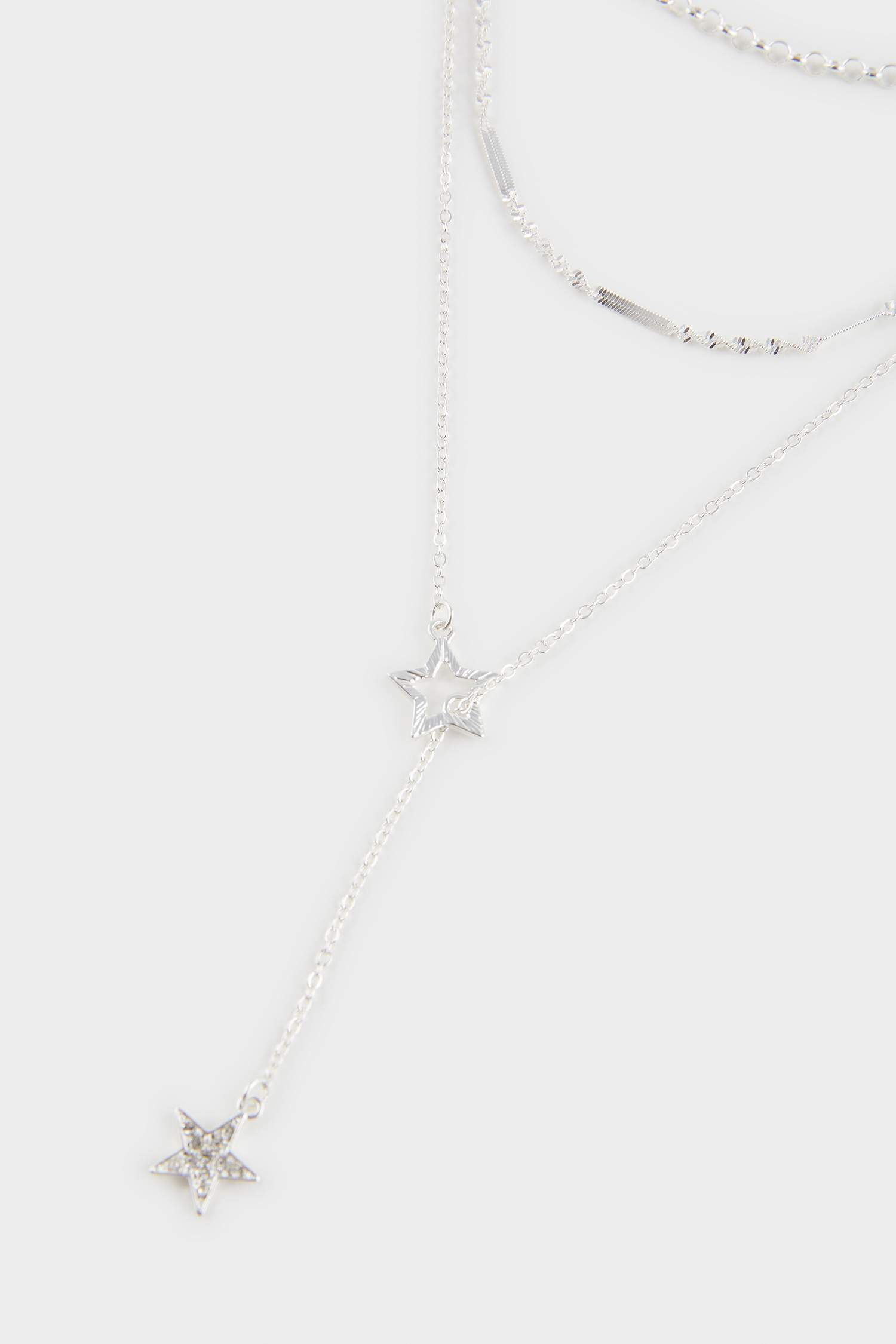 Kadın Yıldızlı Silver Kolye