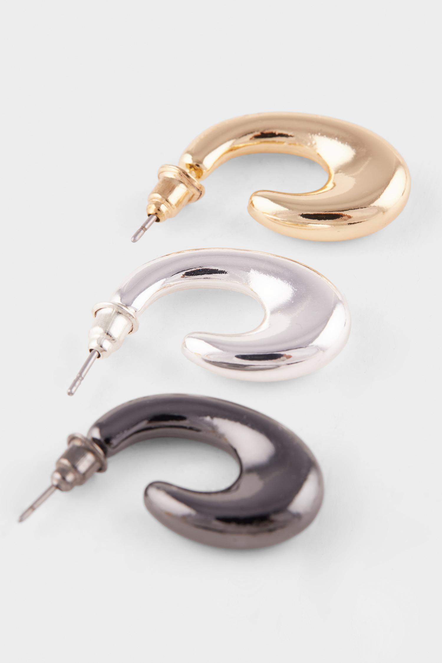 Kadın 3'lü Halka Küpe