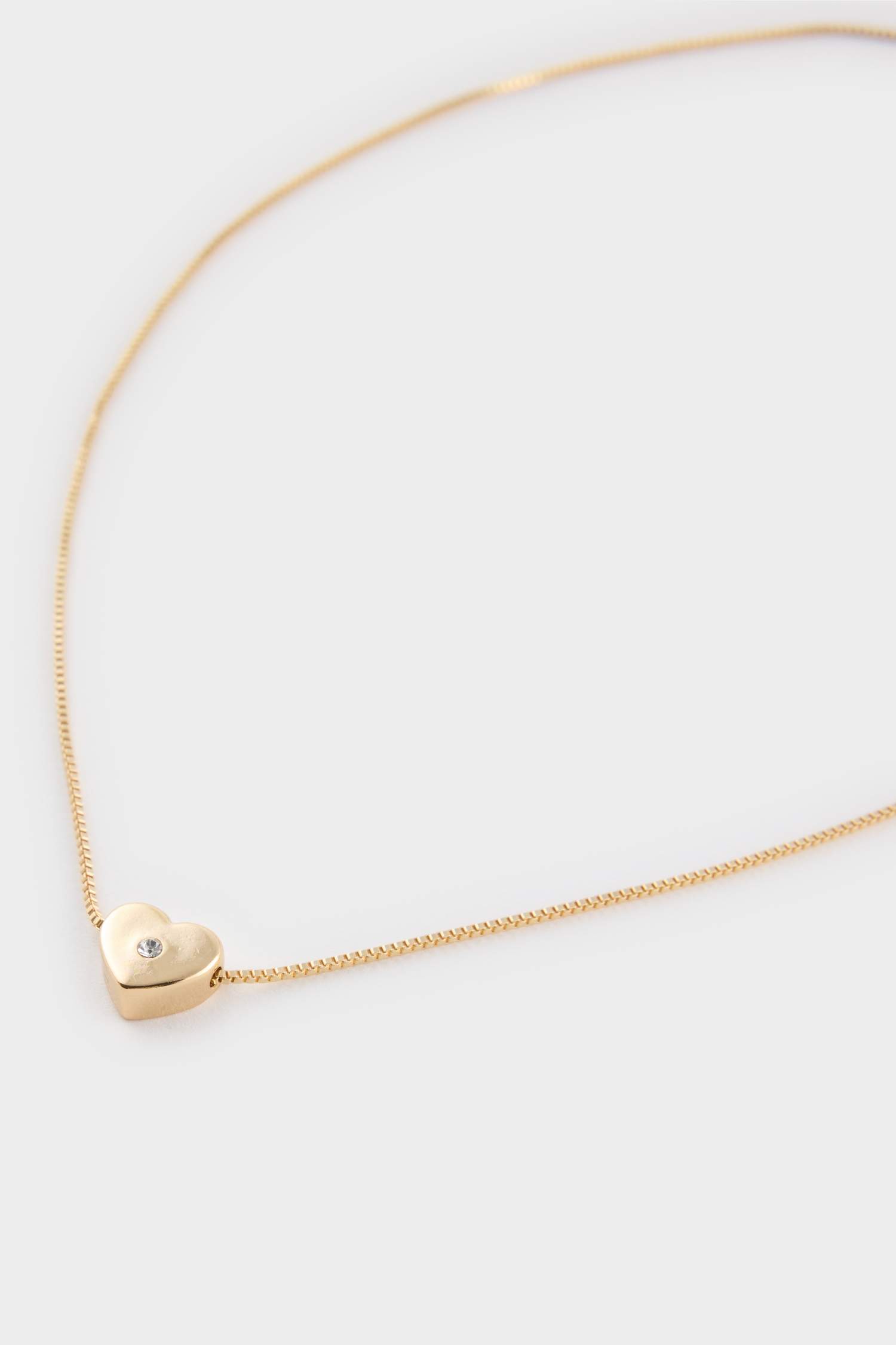 Kadın Minimal Kalp Gold Kolye