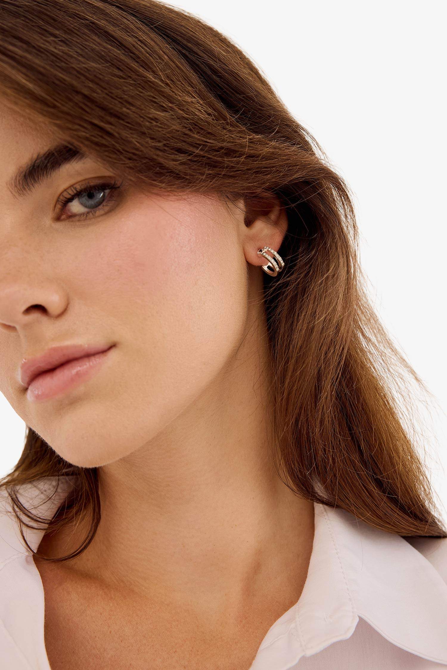 Kadın 6'lı Silver Halka Küpe