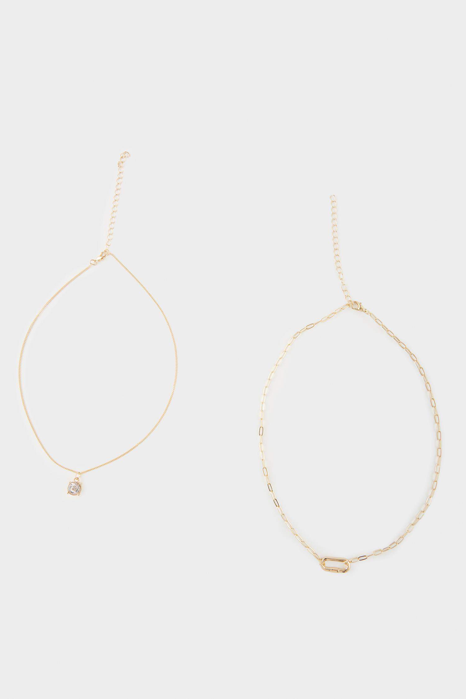 Kadın 2'li Taşlı Kolye