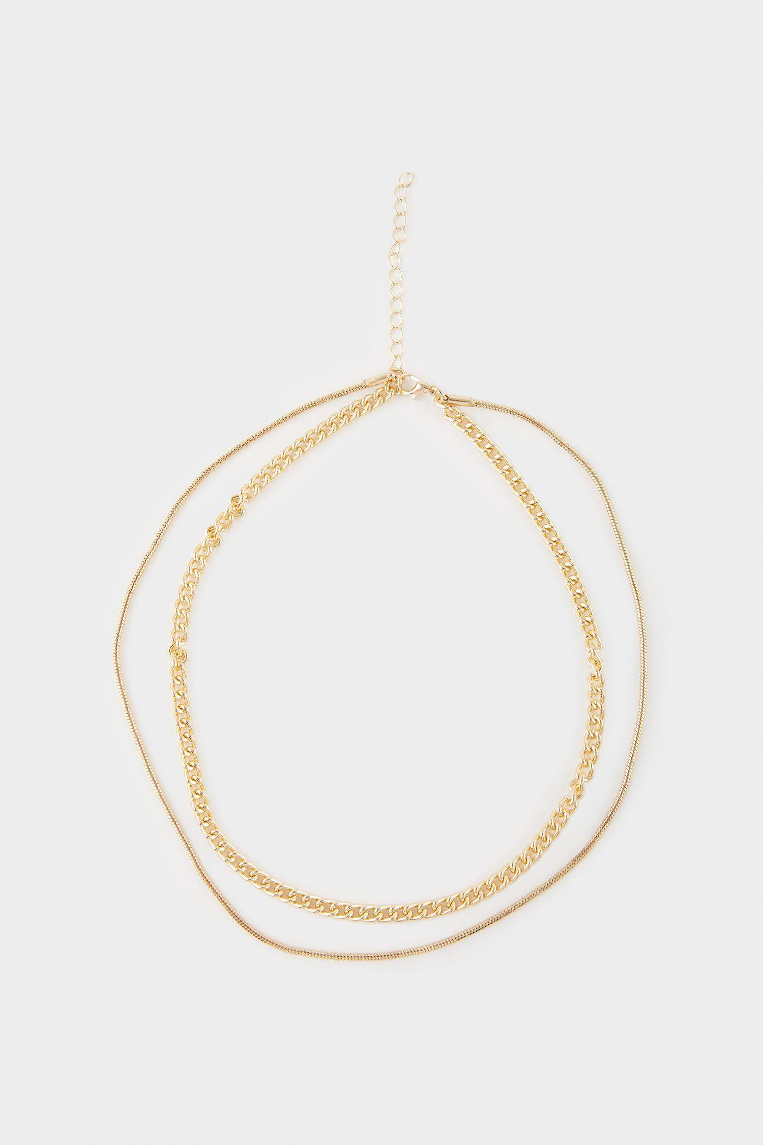 Kadın 2'li Gold Kolye