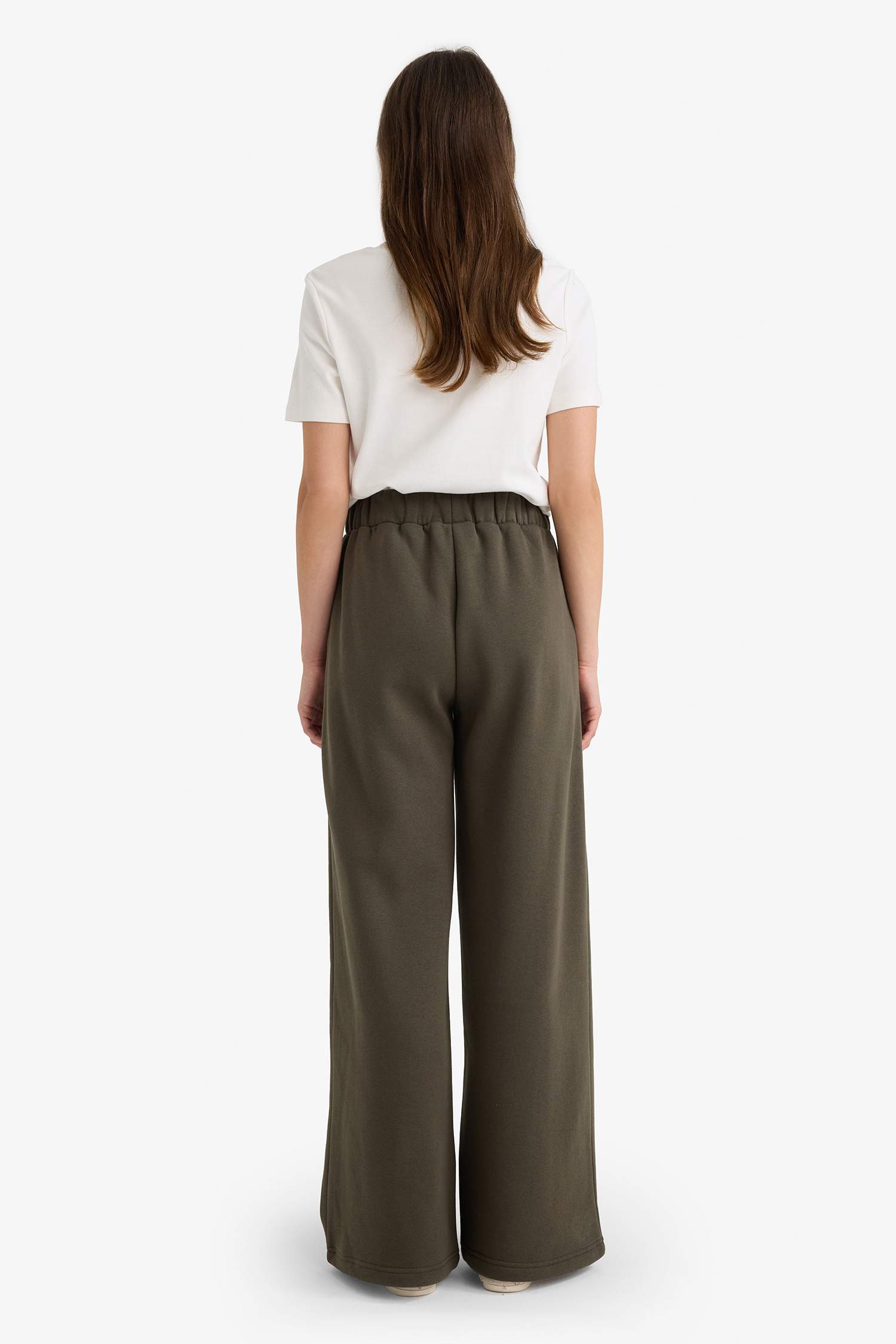 بنطرون رياضي وايد ليج برجل واسع قصة مستقيمة بجيب