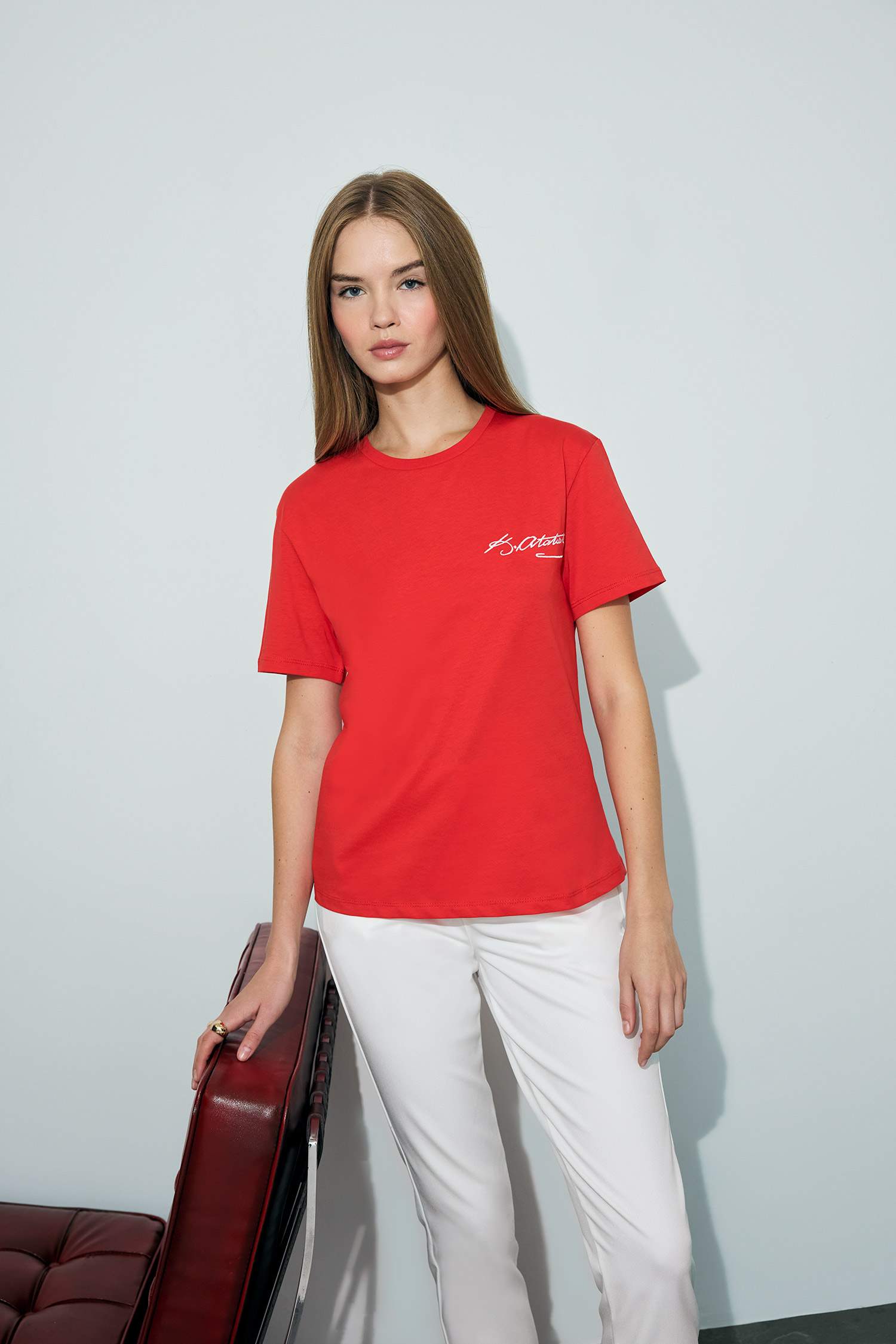 Regular Fit Bisiklet Yaka Atatürk Baskılı Kısa Kollu Tişört