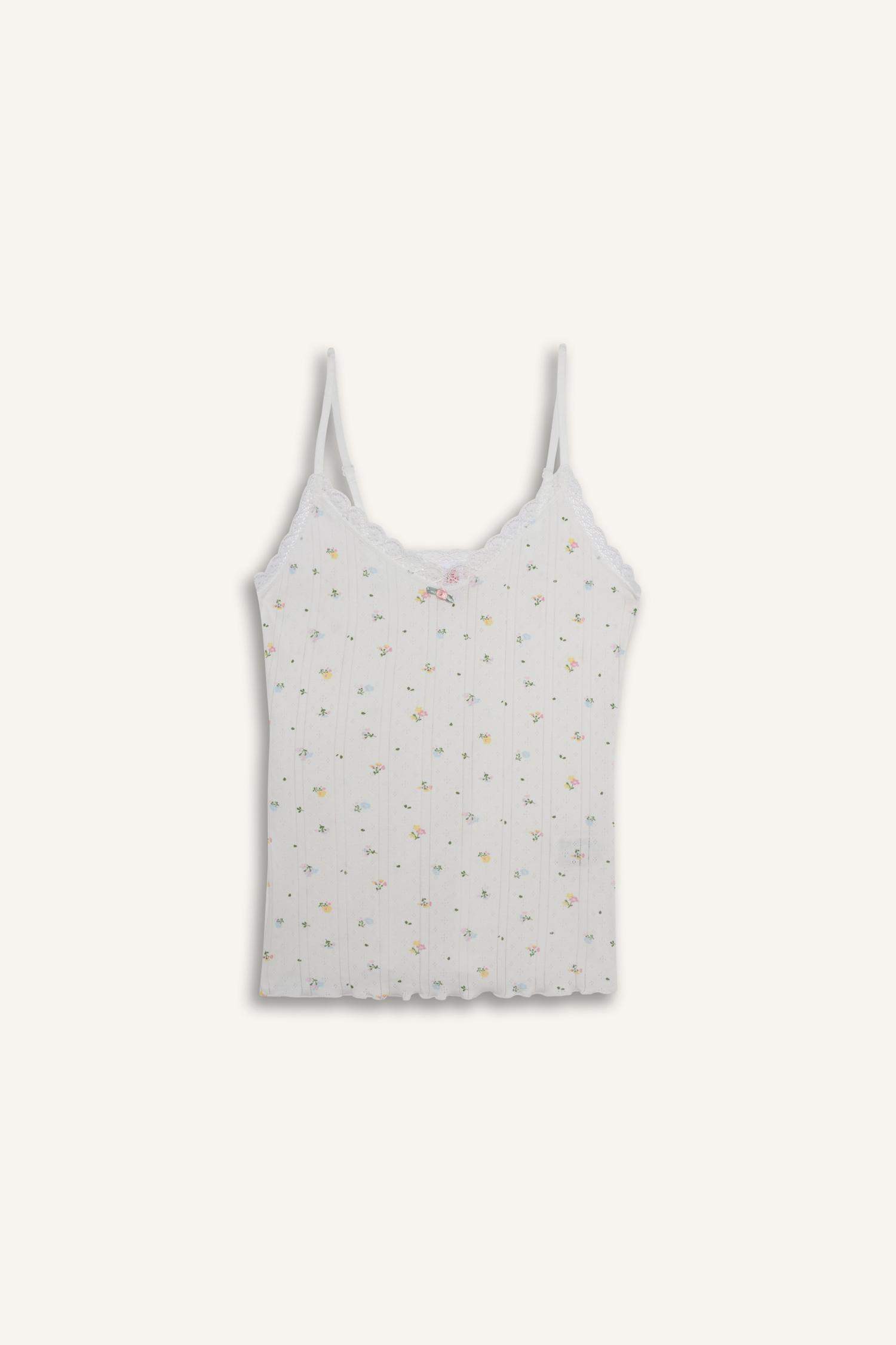 Fall in Love Cotton Patterned Tank Top
