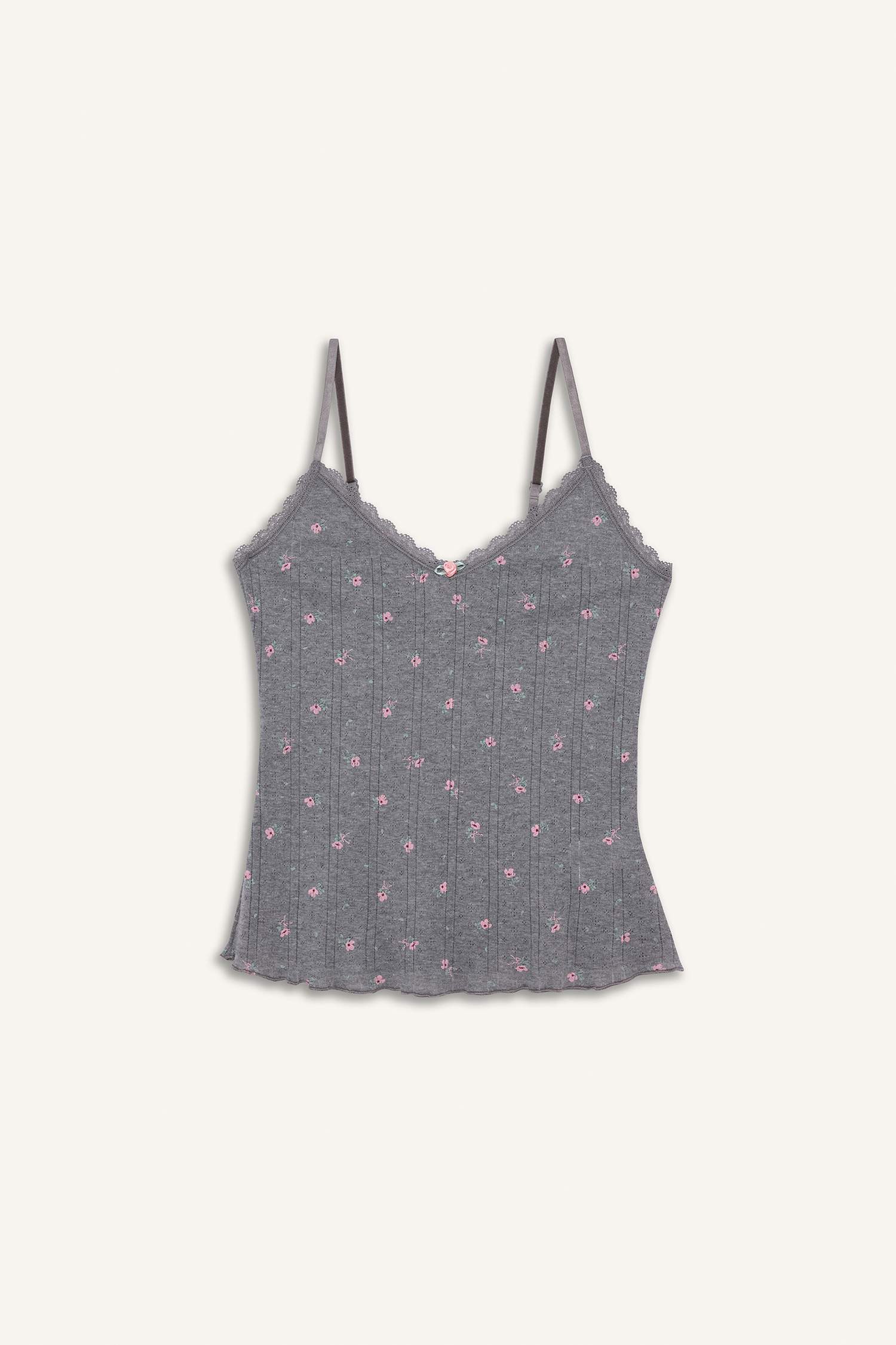 Çiçekli Pamuklu Atlet