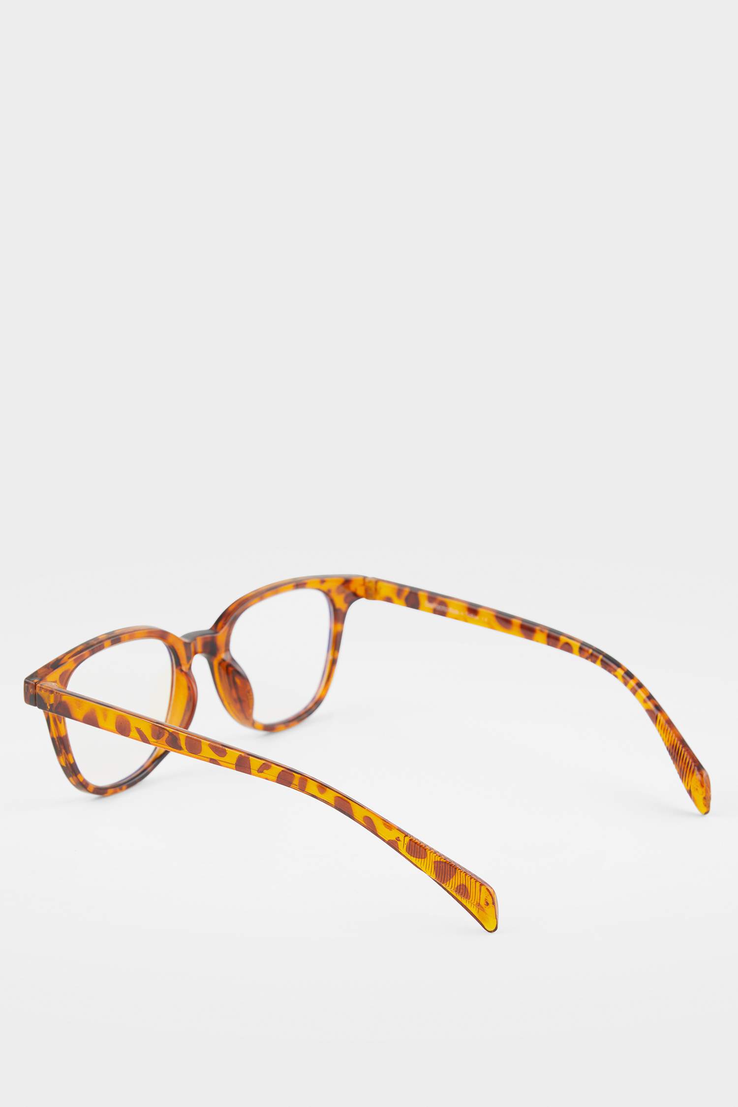 Unisex Mavi Cam Leopar Desen Çerçeveli Gözlük