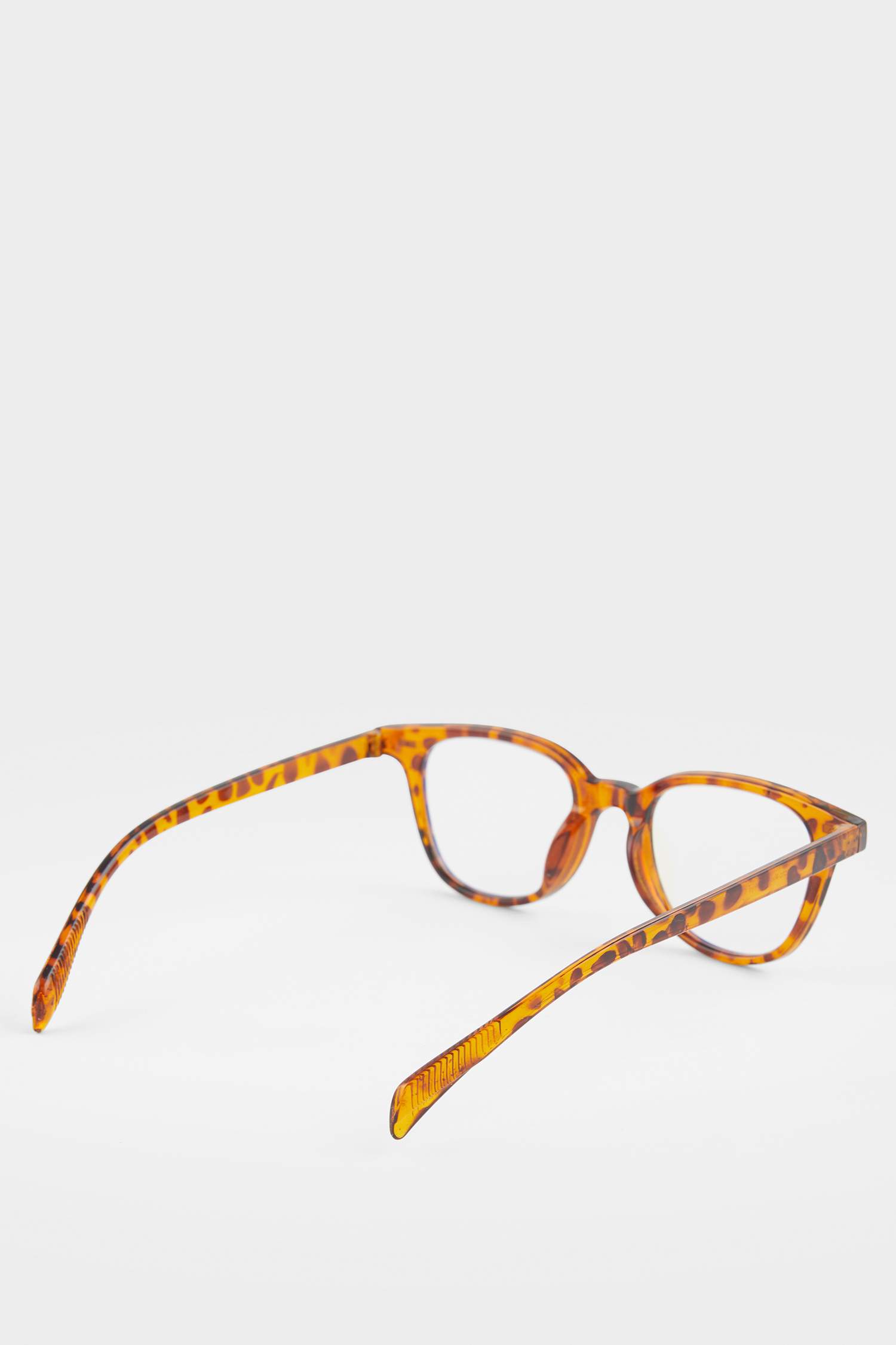 Unisex Mavi Cam Leopar Desen Çerçeveli Gözlük