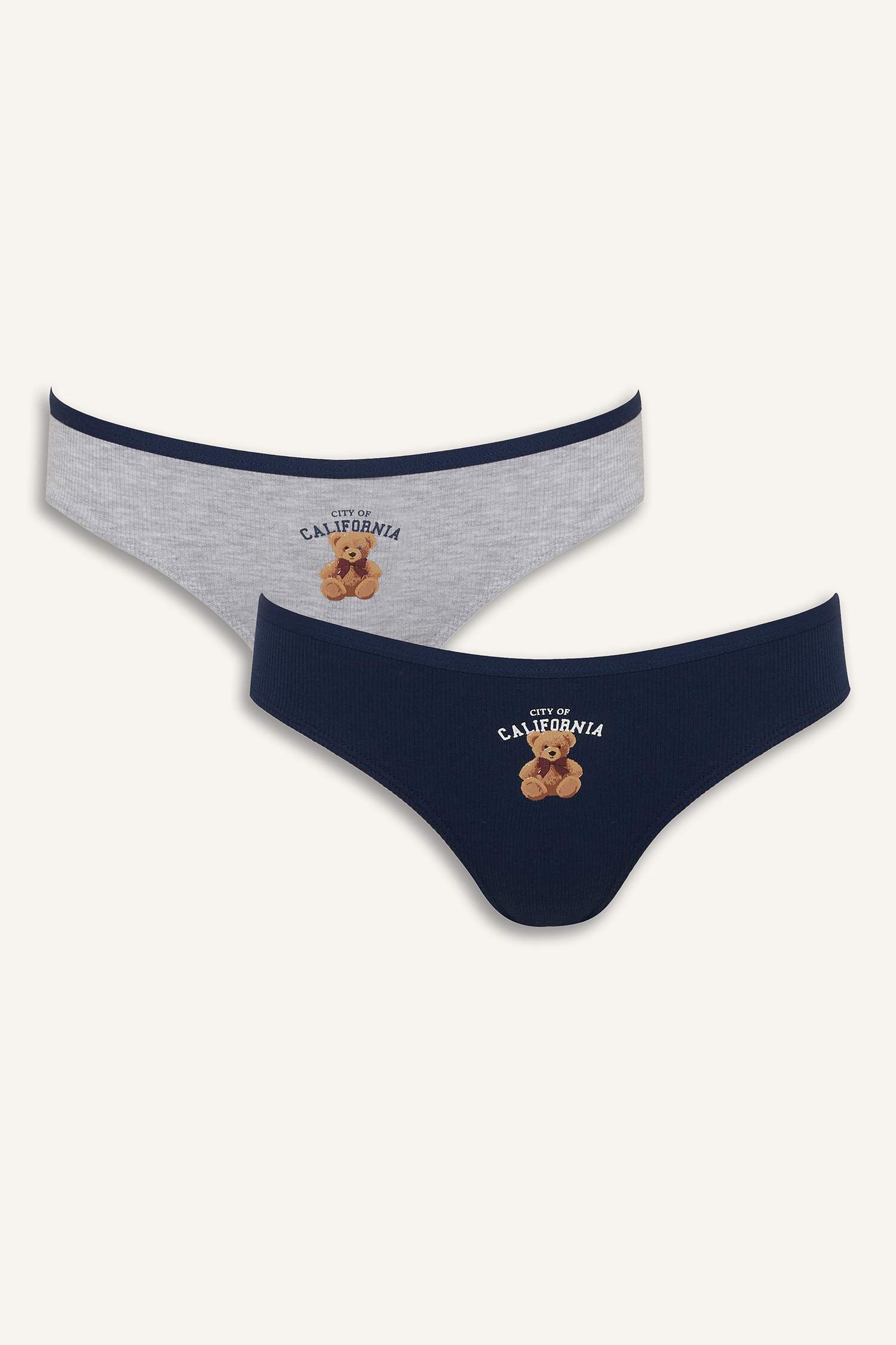 Комплект из 2 ребристых трусиков - Влюбись