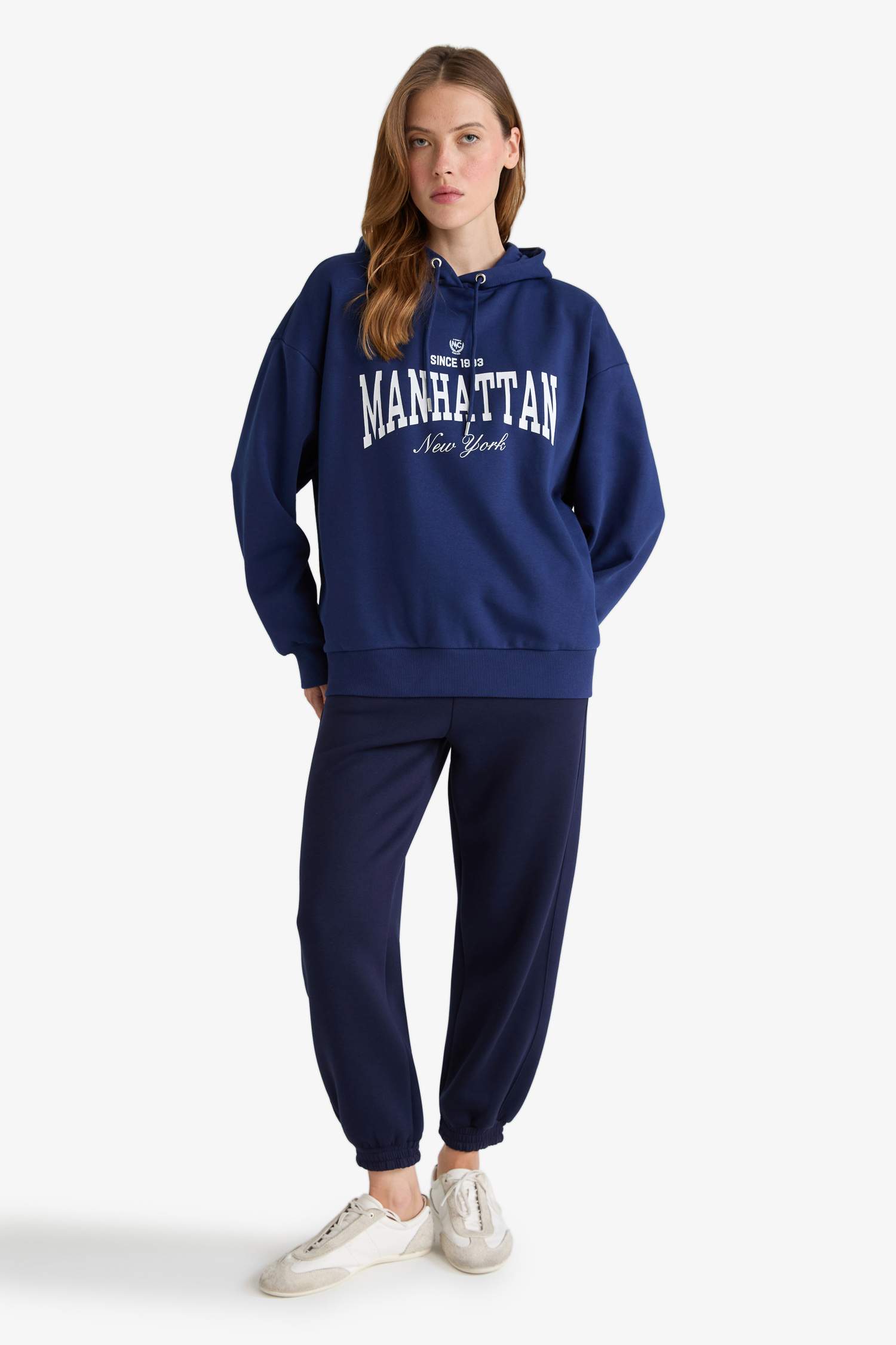 Oversize Fit Printed Long Sleeve Sweatshirt