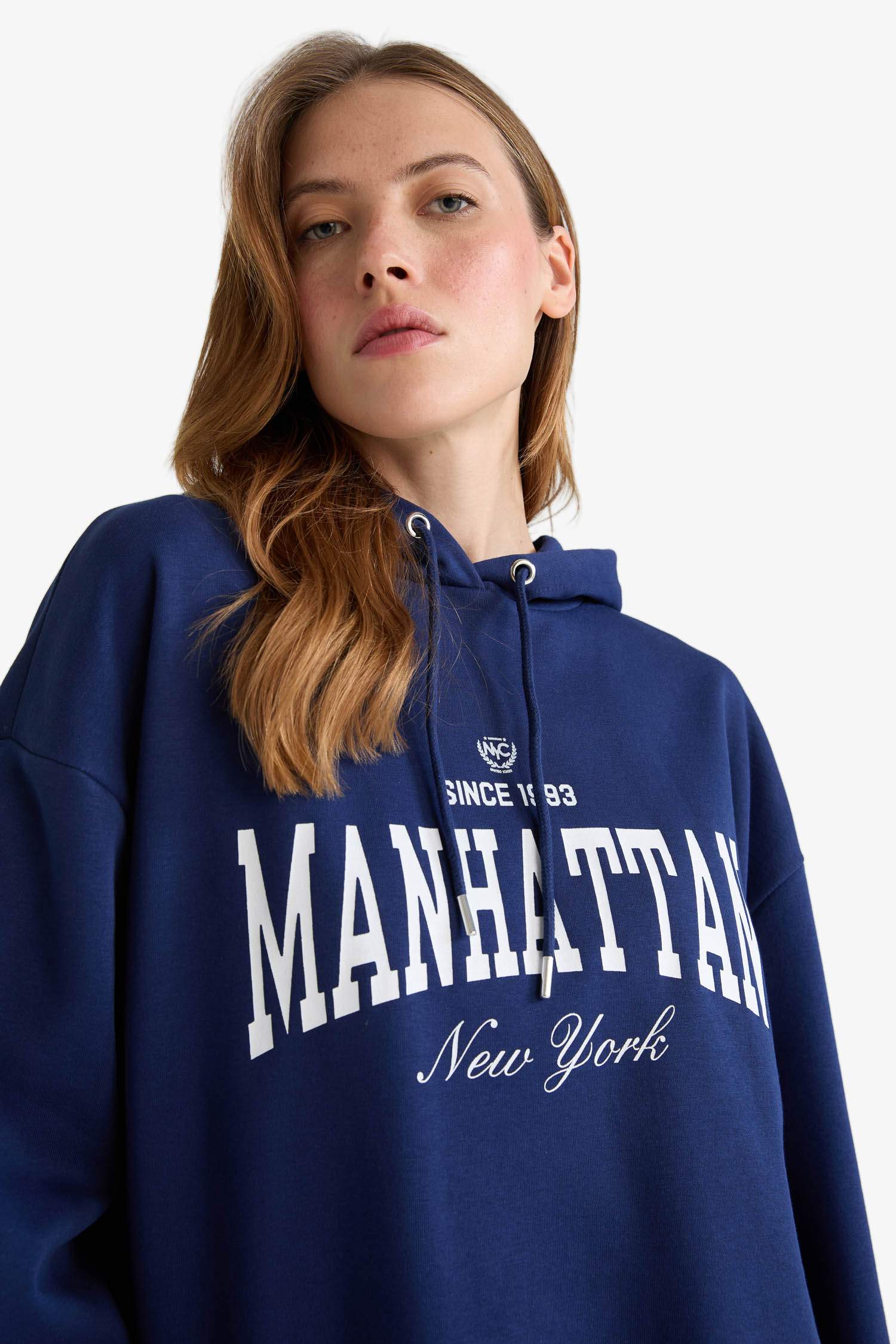 Oversize Fit Printed Long Sleeve Sweatshirt