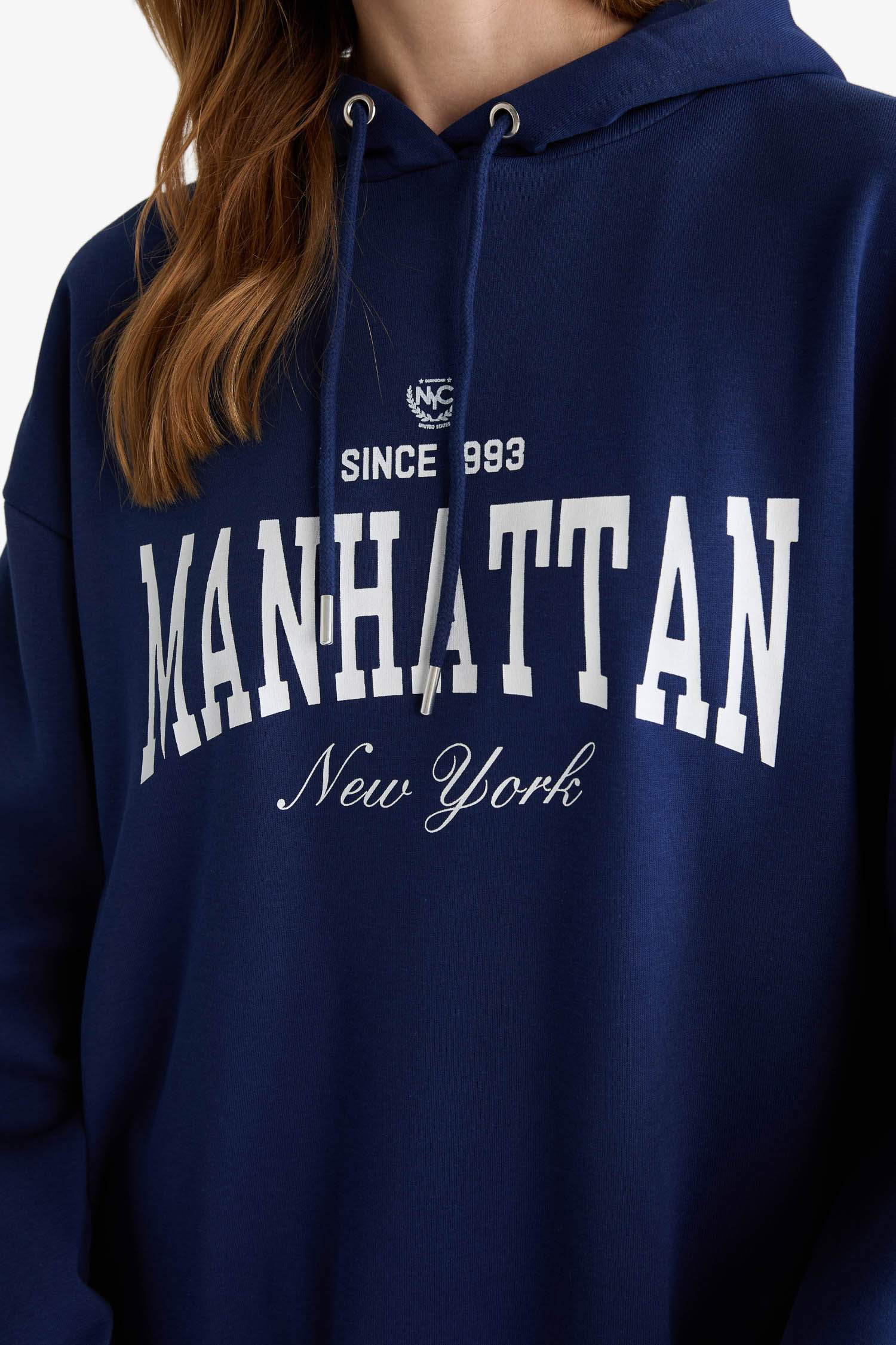 Oversize Fit Printed Long Sleeve Sweatshirt