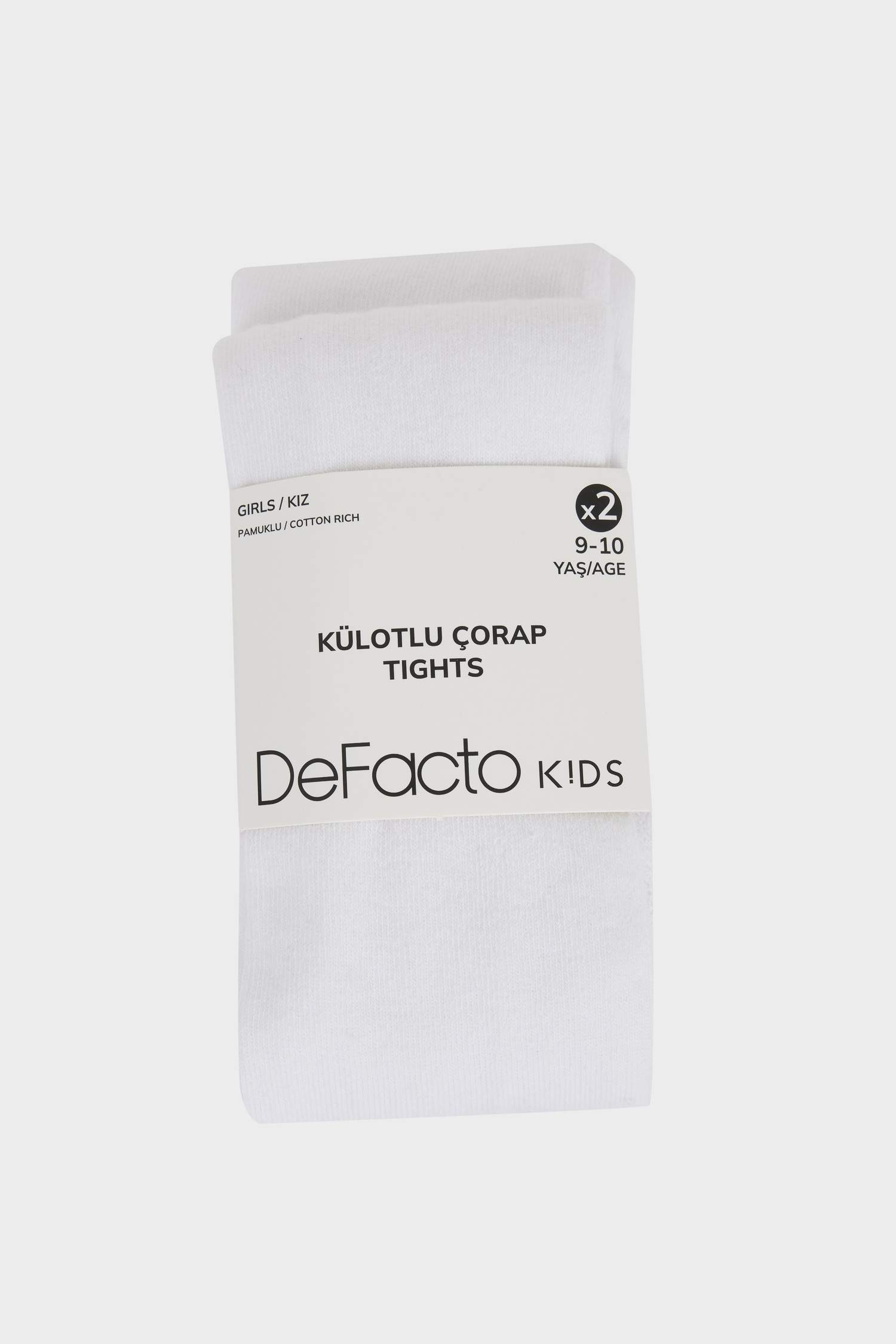 Kız Çocuk 2'li Pamuklu Külotlu Çorap