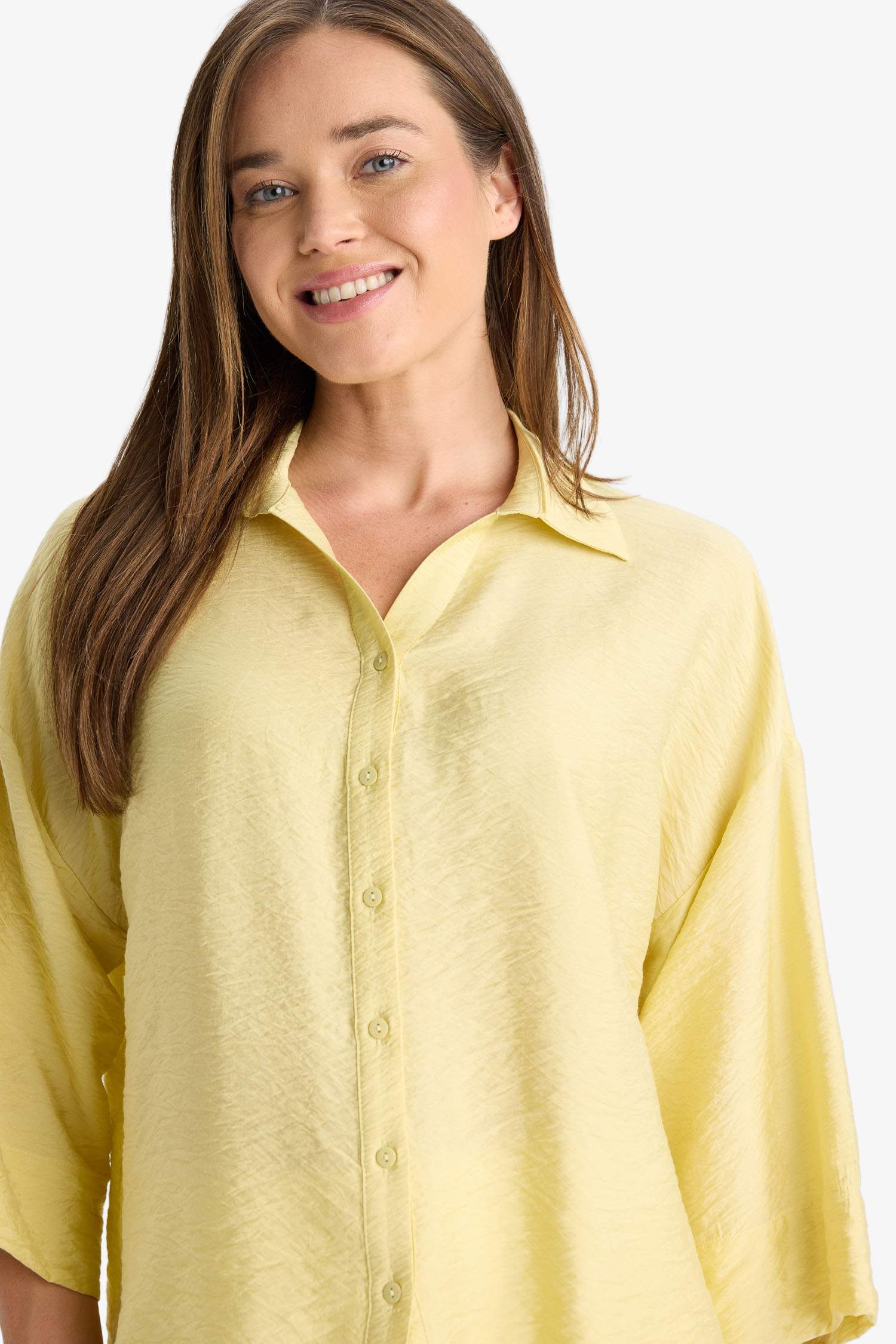 Regular Fit Shirt Collar Long Sleeve Shirt