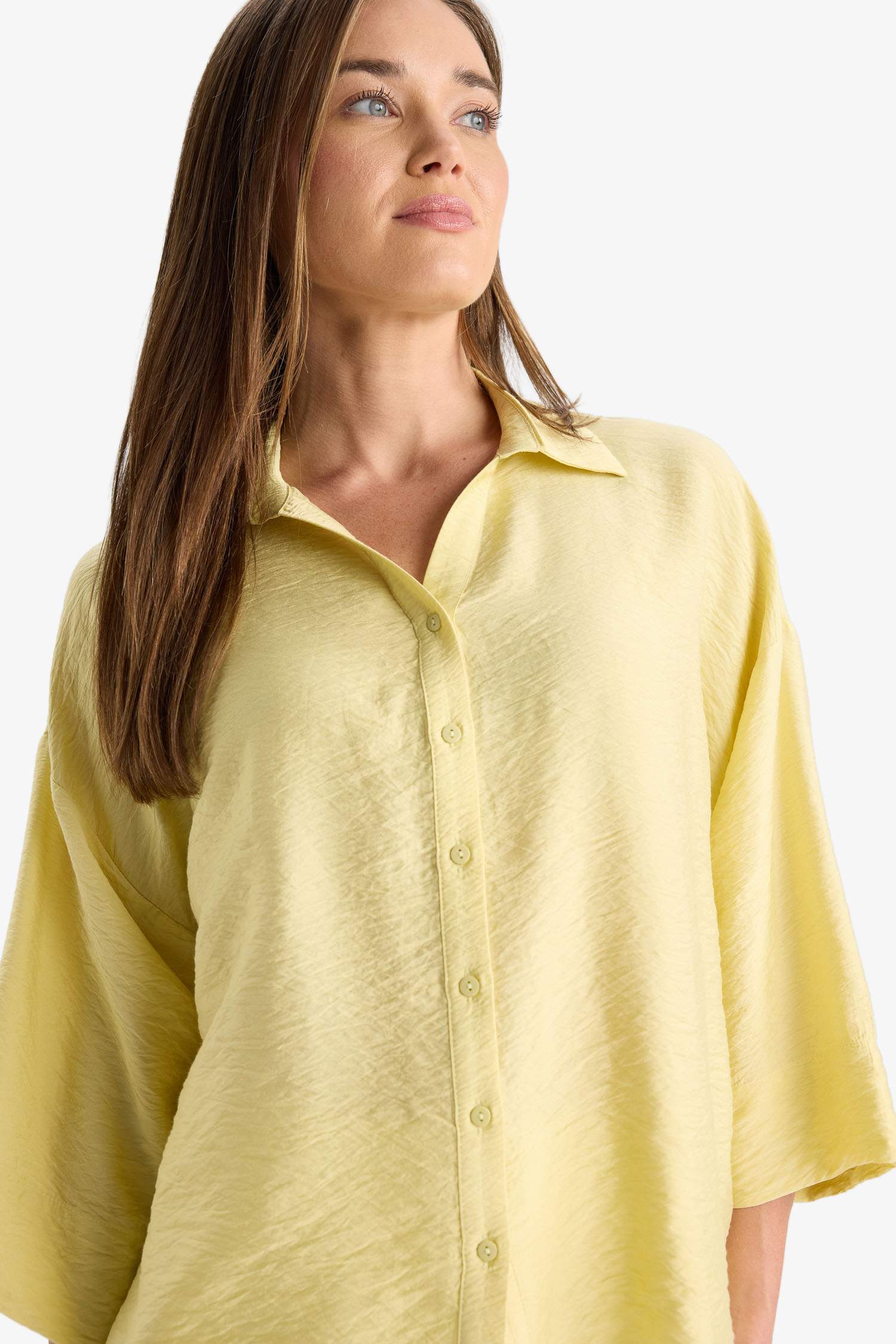 Regular Fit Shirt Collar Long Sleeve Shirt