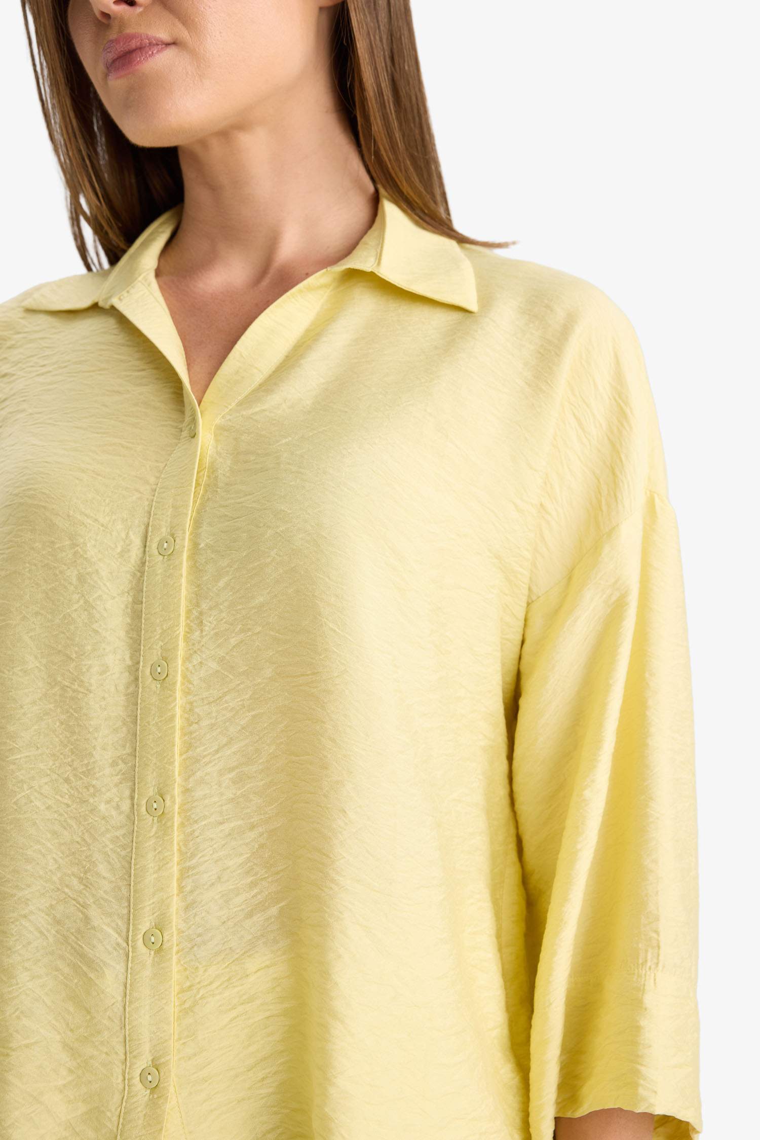 Regular Fit Shirt Collar Long Sleeve Shirt