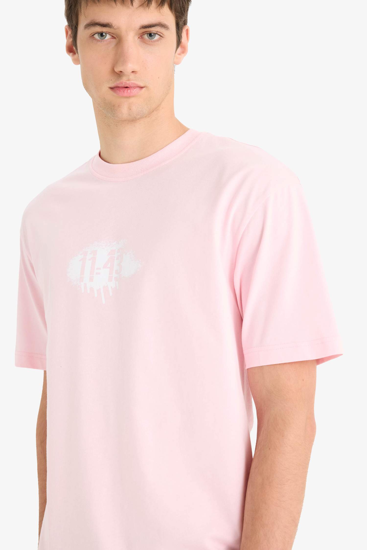 Cotton Boxy Fit Crew Neck Printed T-Shirt