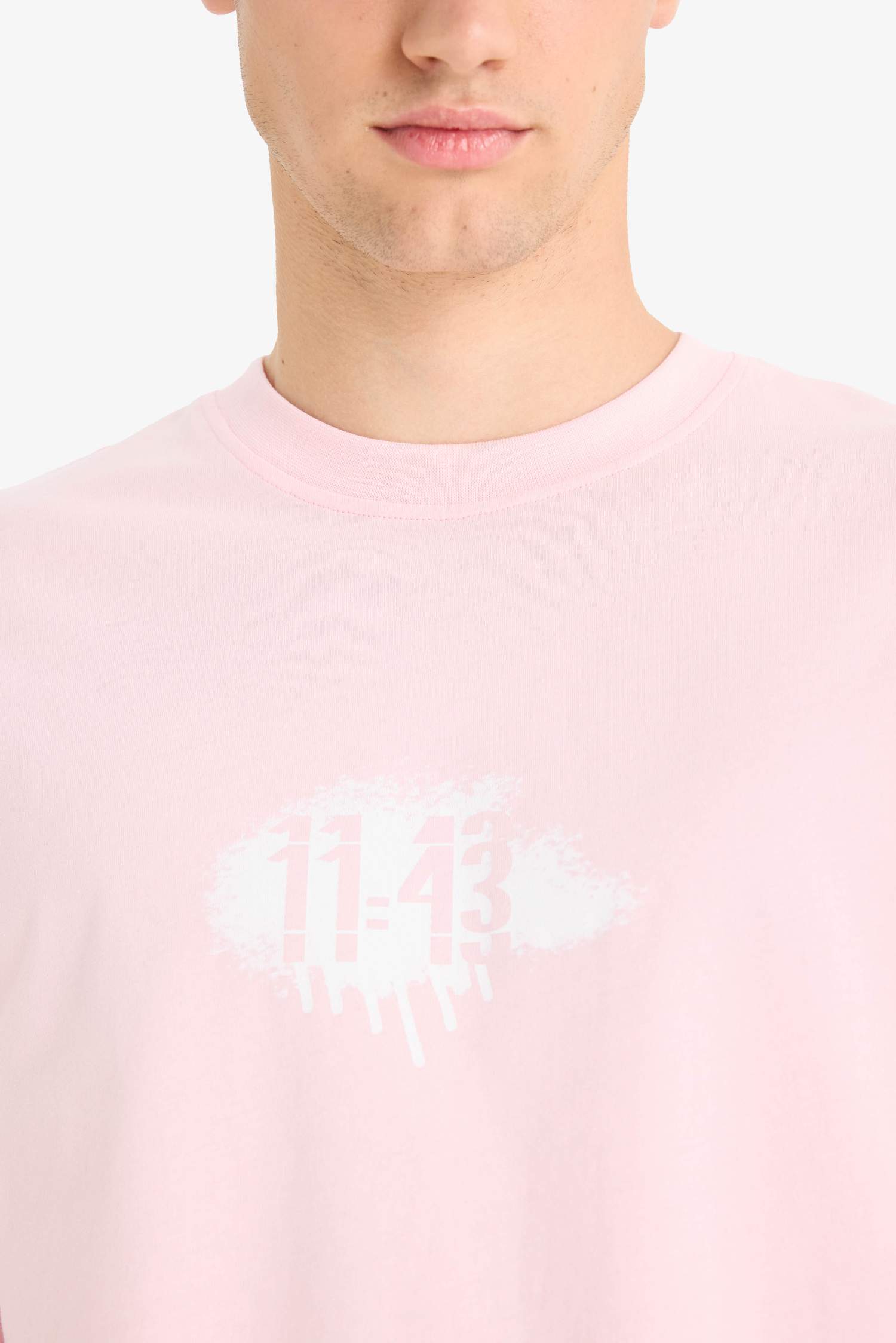 Cotton Boxy Fit Crew Neck Printed T-Shirt